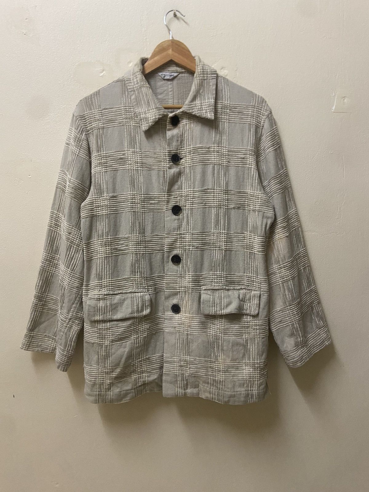 Tete’Homme Katoh Kazutaka Chekered Shirt Button Ups Sunfaded