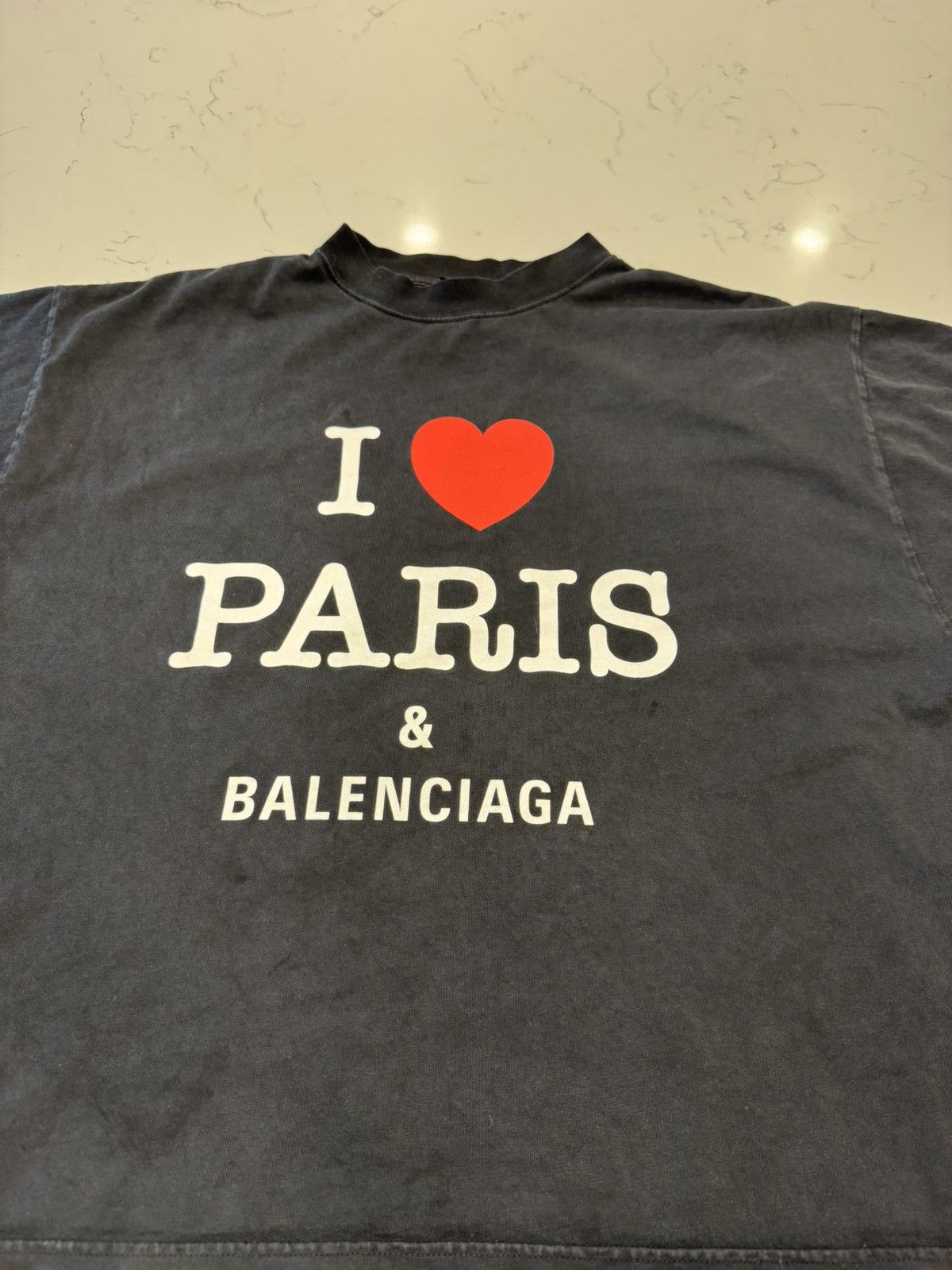 BALENCIAGA キャンペーンロゴ　I　LOVE　PARIS　ロゴTシャツ Balenciaga - I Love Paris Oversized Black T-Shirt