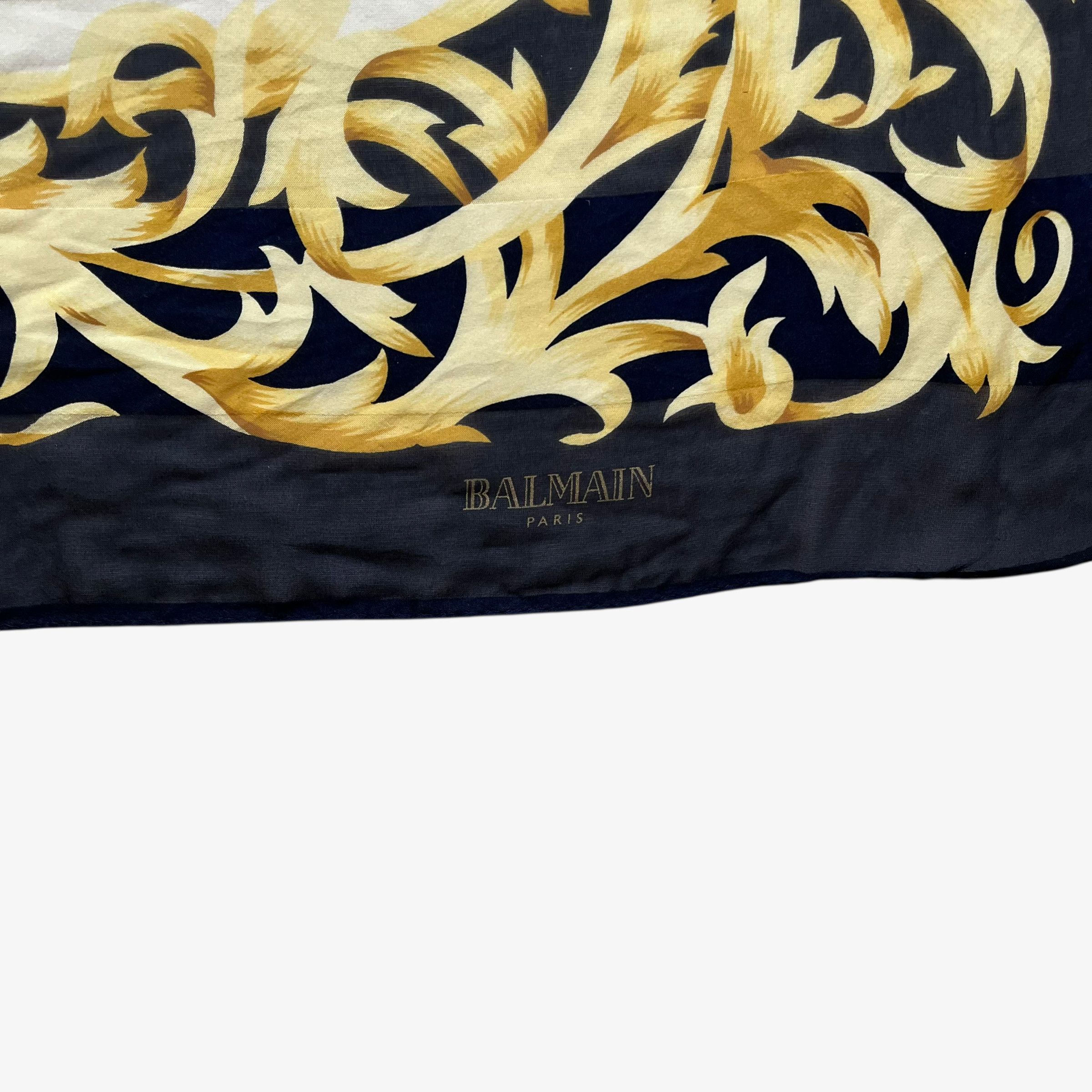 Balmain Vintage 90s Pierre Balmain Coin Abstract Floral Silk Scarf Size ONE SIZE - 2 Thumbnail