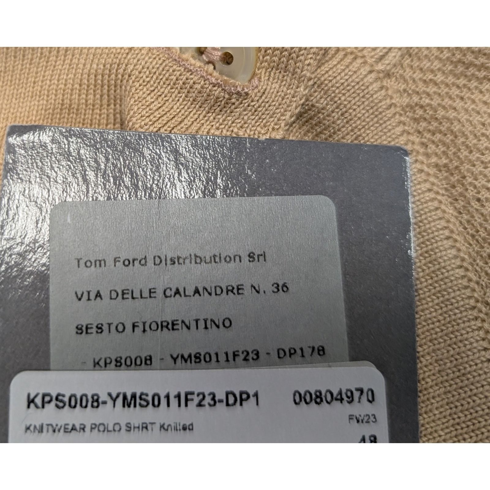 Tom Ford o1rshd1 Knit Polo in Light Salmon Size US M / EU 48-50 / 2 - 17 Thumbnail