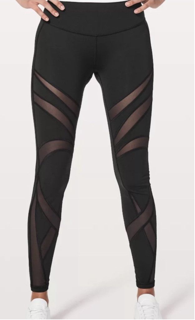 Lululemon LULULEMON WUNDER UNDER HIGH RISE TIGHT 28”MESH BLACK SIZE 10 Size 32" / US 10 / IT 46 - 7 Thumbnail
