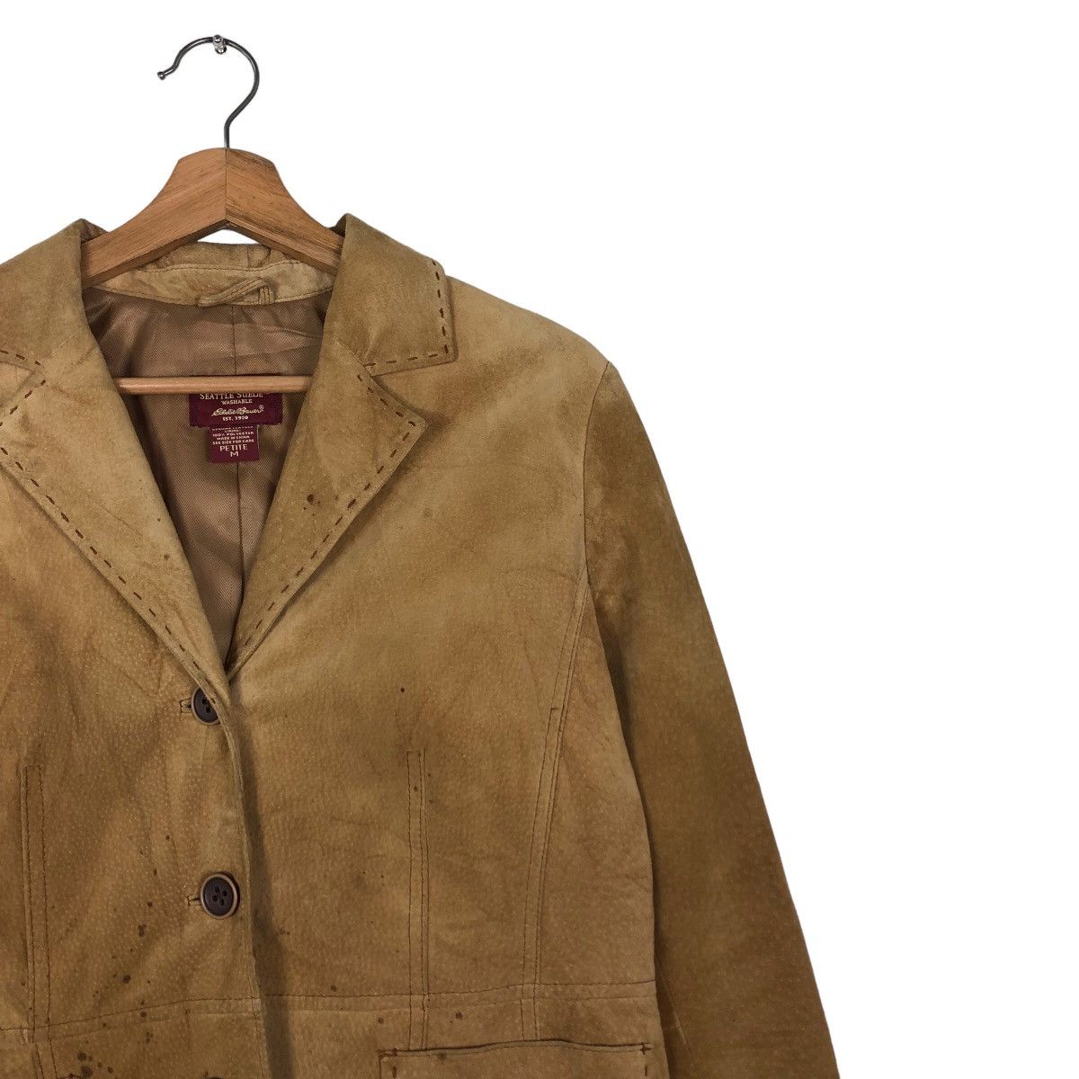 Japanese Brand 🔥Vintage Leather Jacket Eddie Bauer Issey Miyake Size US M / EU 48-50 / 2 - 6 Thumbnail