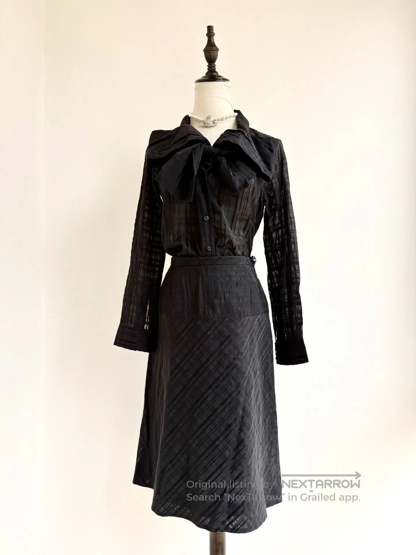 Vivienne Westwood Vivienne Westwood Black Stripe Bow Shirt Set. Size M / US 6-8 / IT 42-44 - 1 Thumbnail