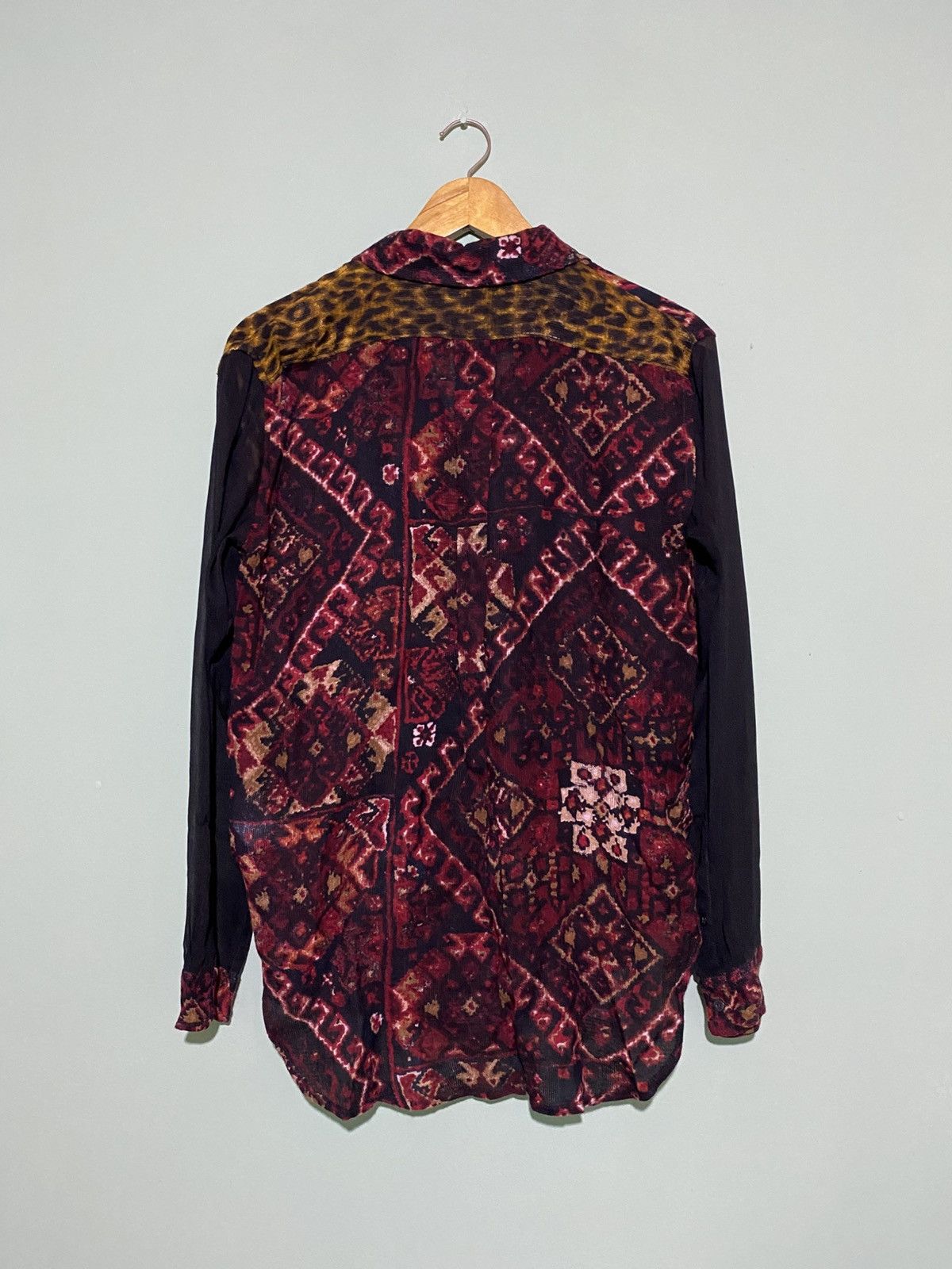 RRL Ralph Lauren DENIM & SUPPLY RALPH LAUREN LEOPARD MESH BUTTON UP Size XS / US 0-2 / IT 36-38 - 5 Thumbnail