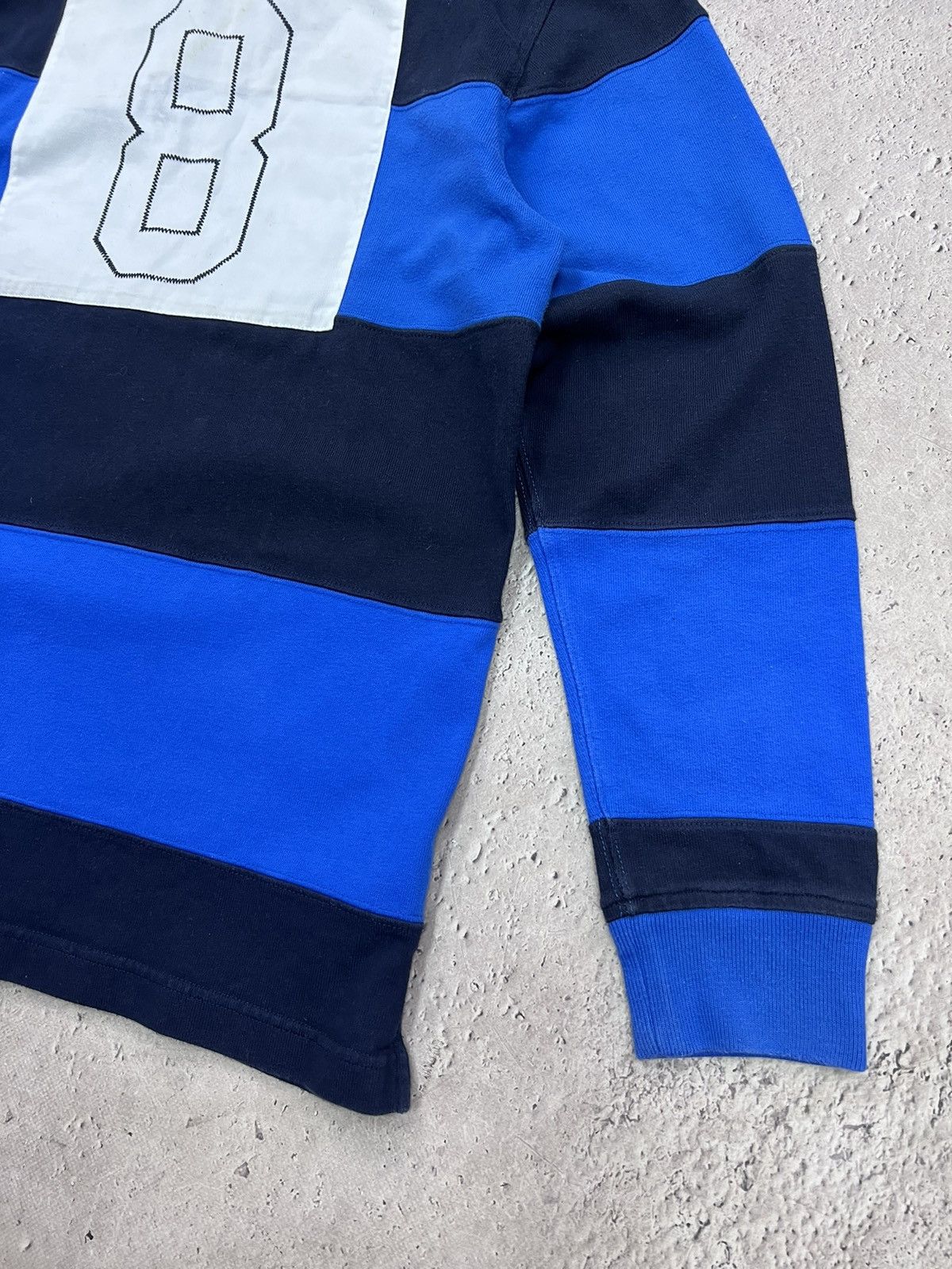 Tommy Hilfiger × Vintage Vintage TOMMY HILFIGER Rugby Striped Sweatshirt M494 Size US M / EU 48-50 / 2 - 11 Thumbnail