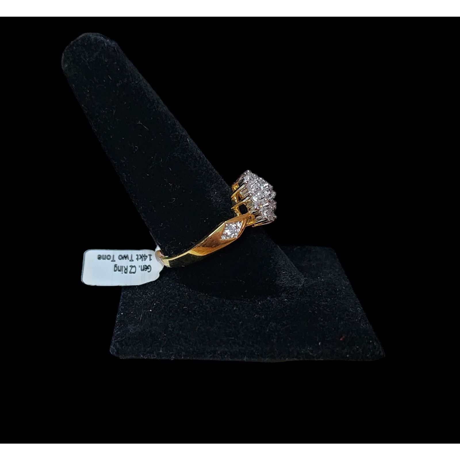 REGAL Two tone Cubic zirconia 14kt Gold plated ring size 10.75 Size ONE SIZE - 5 Thumbnail