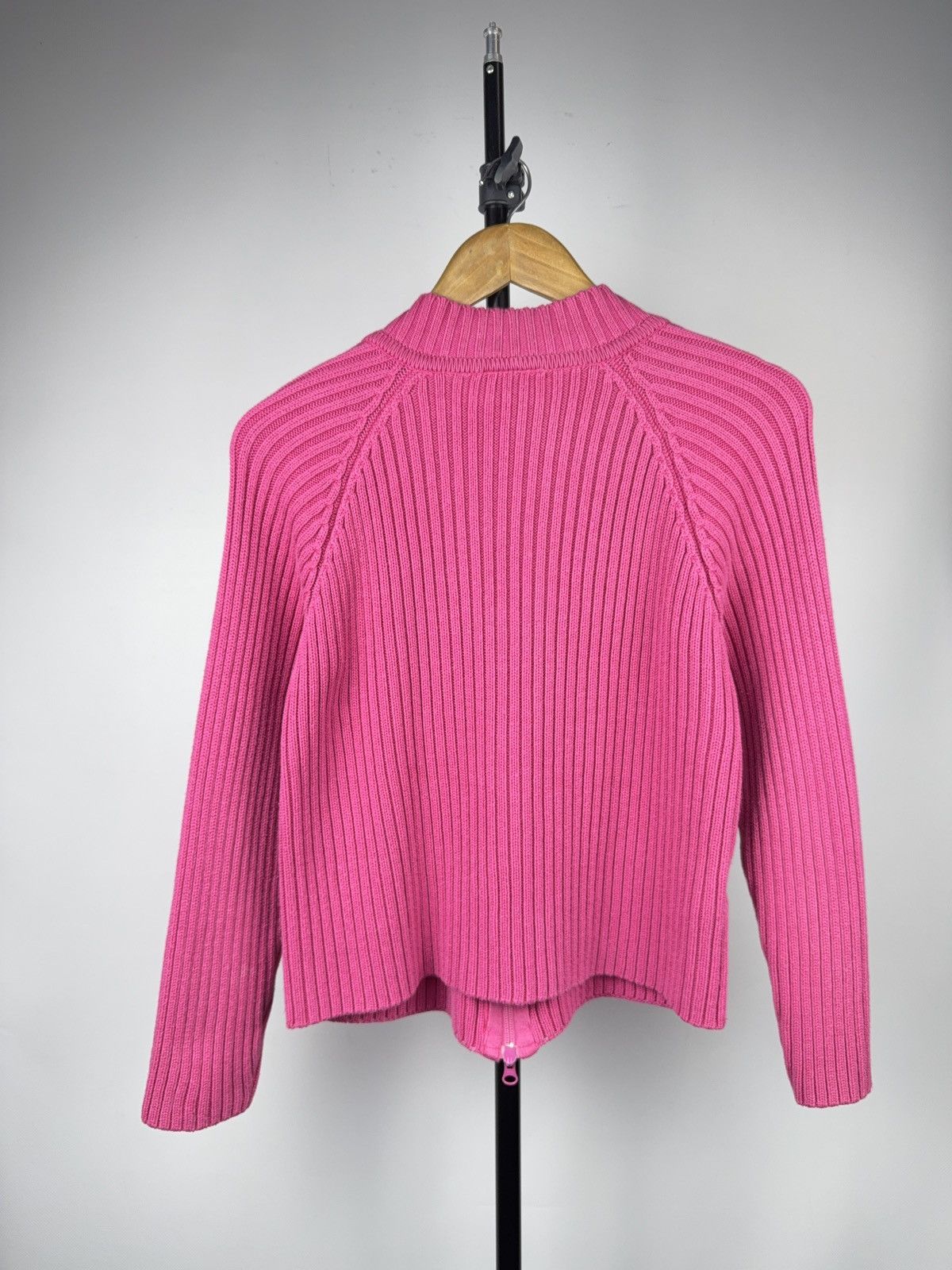Lacoste 00s Luxury Vintage Lacoste Women’s Ribbed Zip Sweater Y2K Size S / US 4 / IT 40 - 12 Thumbnail