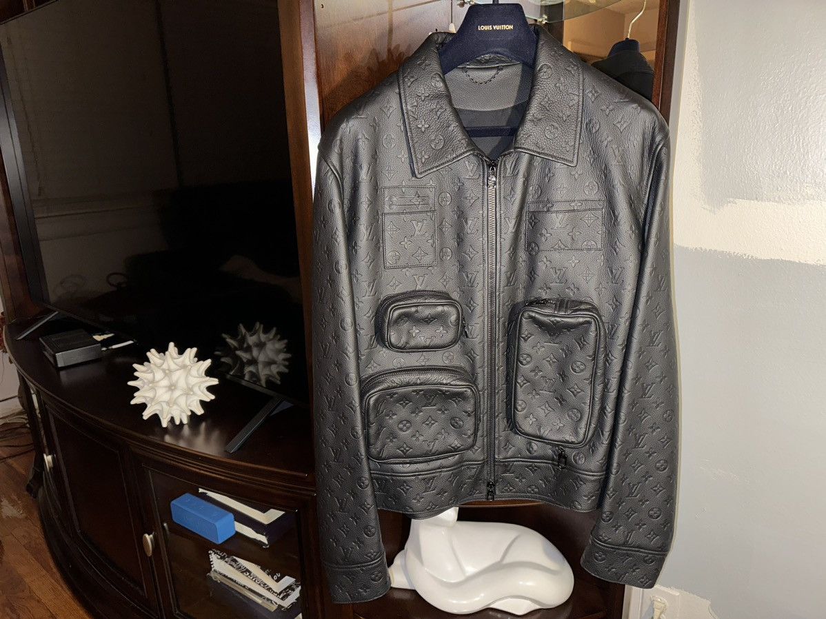 Louis Vuitton Louis Vuitton Monogram Embossed Utility Jacket Leather