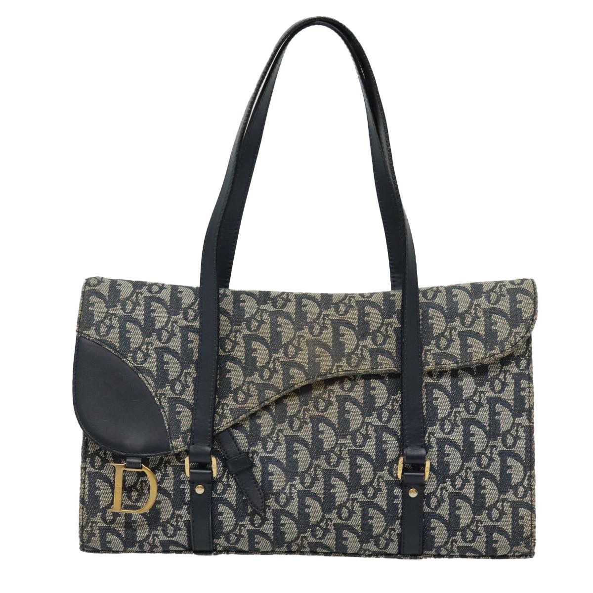 Dior Saddle Navy Canvas Shoulder Bag (Pre-Owned) Size ONE SIZE - 1 Thumbnail