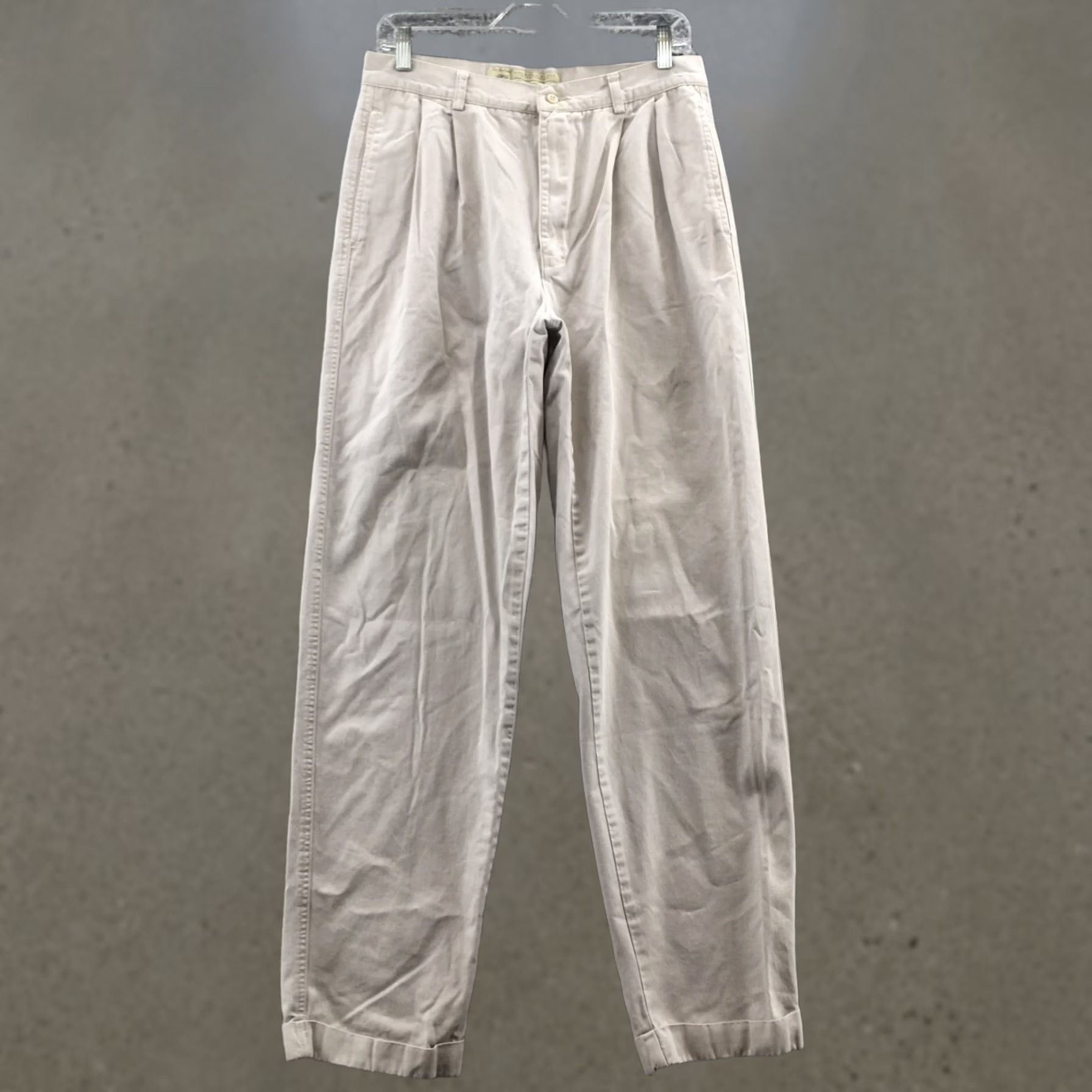 American Eagle Outfitters American Eagle Outfitters Pleated Khakis Pant Mens 33/34 Beige Regular 31x32.5 Pants Size US 33 - 1 Thumbnail