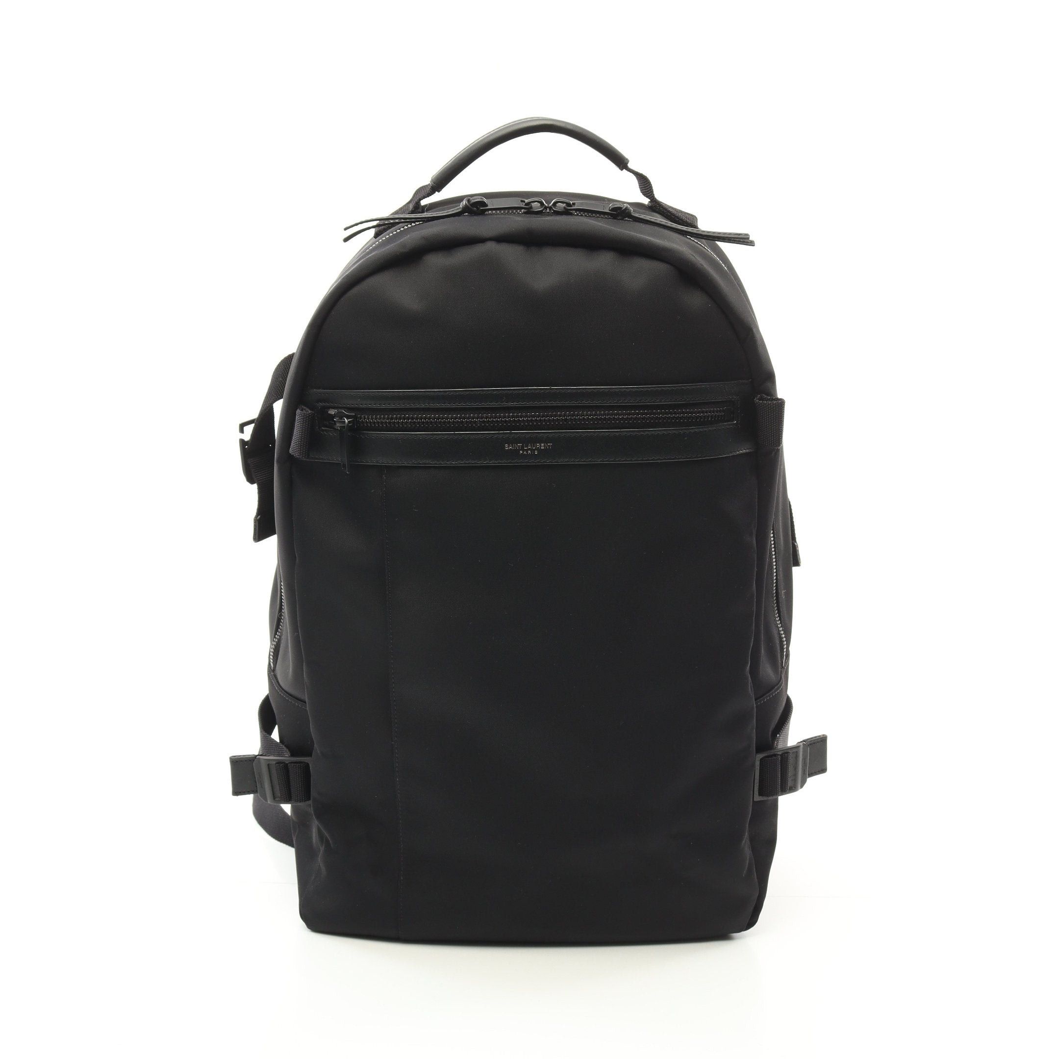 Yves Saint Laurent Yves Saint Laurent City Backpack Rucksack Nylon Leather Black Size ONE SIZE - 1 Thumbnail