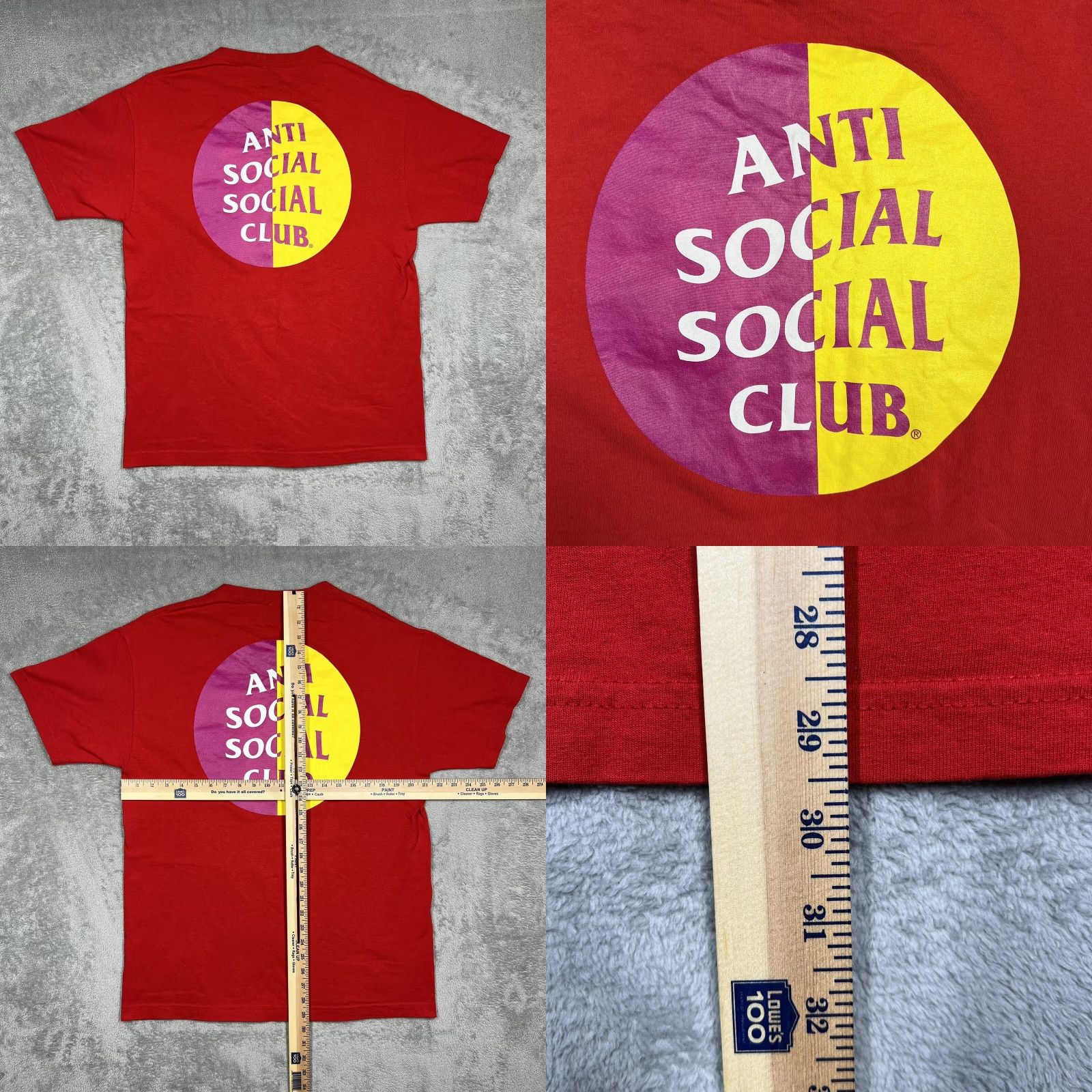 Anti Social Social Club Anti Social Social Club Men’s Size Large T-Shirt Red "Hypocrite" NWOT Size US L / EU 52-54 / 3 - 8 Thumbnail