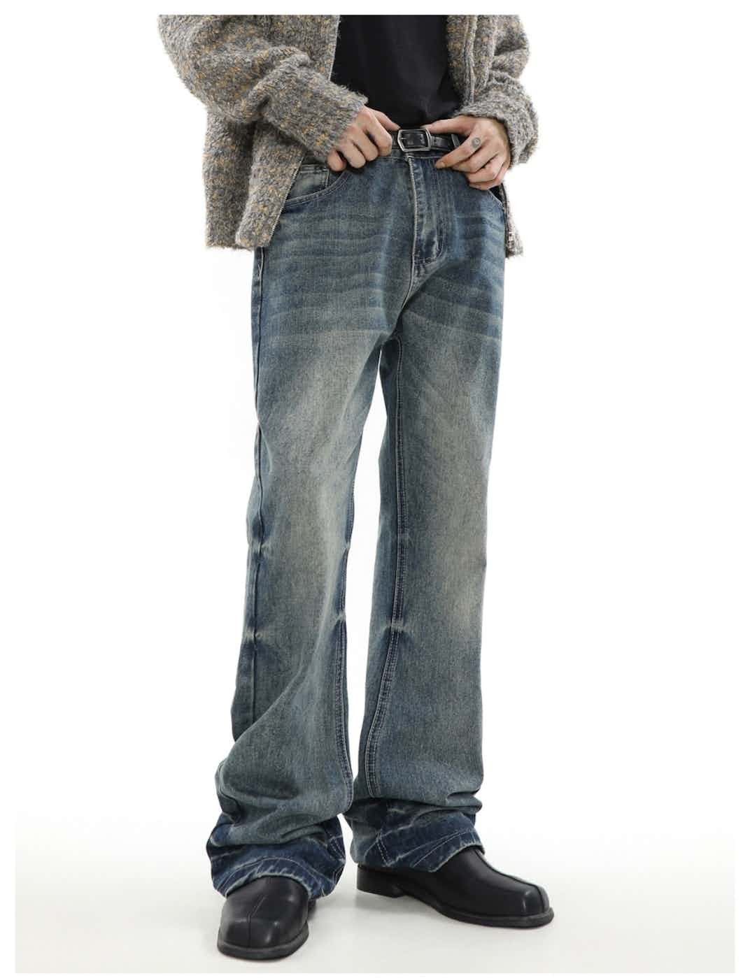 washed faded grunge yuppie bootcut jeans