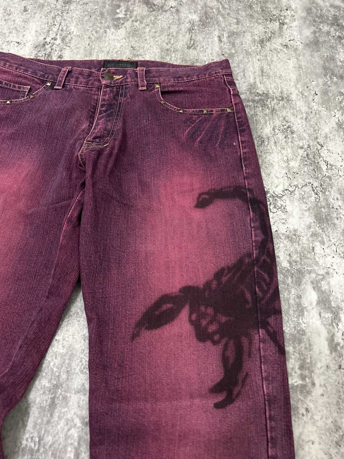 Vintage Rustenburg Homme Scorpion Distressed Jeans Size US 32 / EU 48 - 6 Thumbnail