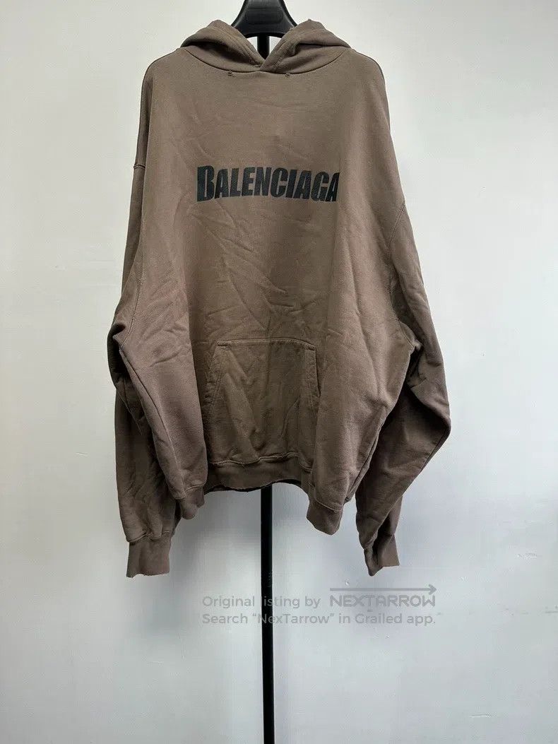 Balenciaga Balenciaga Solid Color Letter Printed Hooded Long Sleeve S Size US XXS / EU 40 - 1 Thumbnail