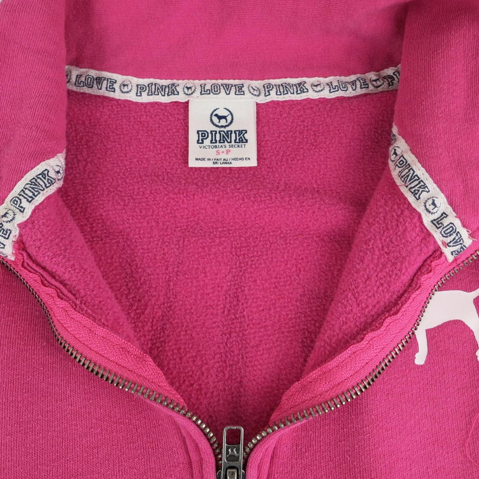 Other Victoria's Secret Pink Half-Zip Pullover Sweatshirt Sz Small Size S / US 4 / IT 40 - 4 Thumbnail
