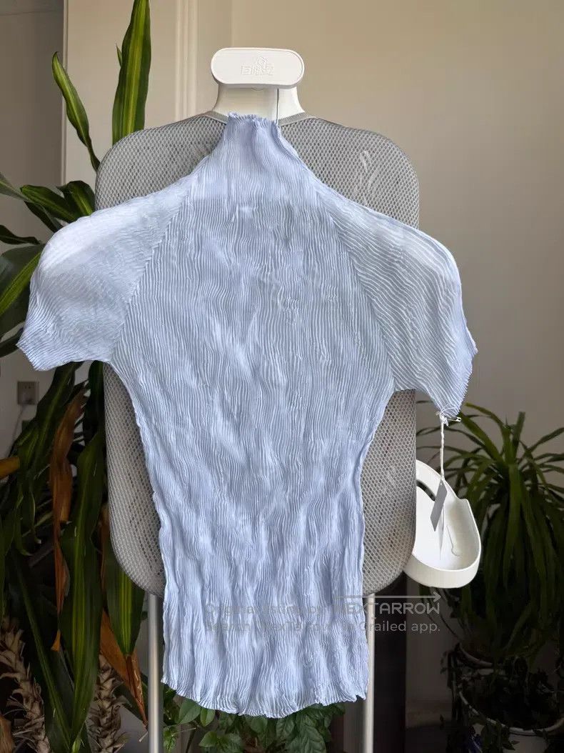 Issey Miyake Issey Miyake Wicker See-Through Short-Sleeve Top, Light Bl Size M / US 6-8 / IT 42-44 - 1 Thumbnail