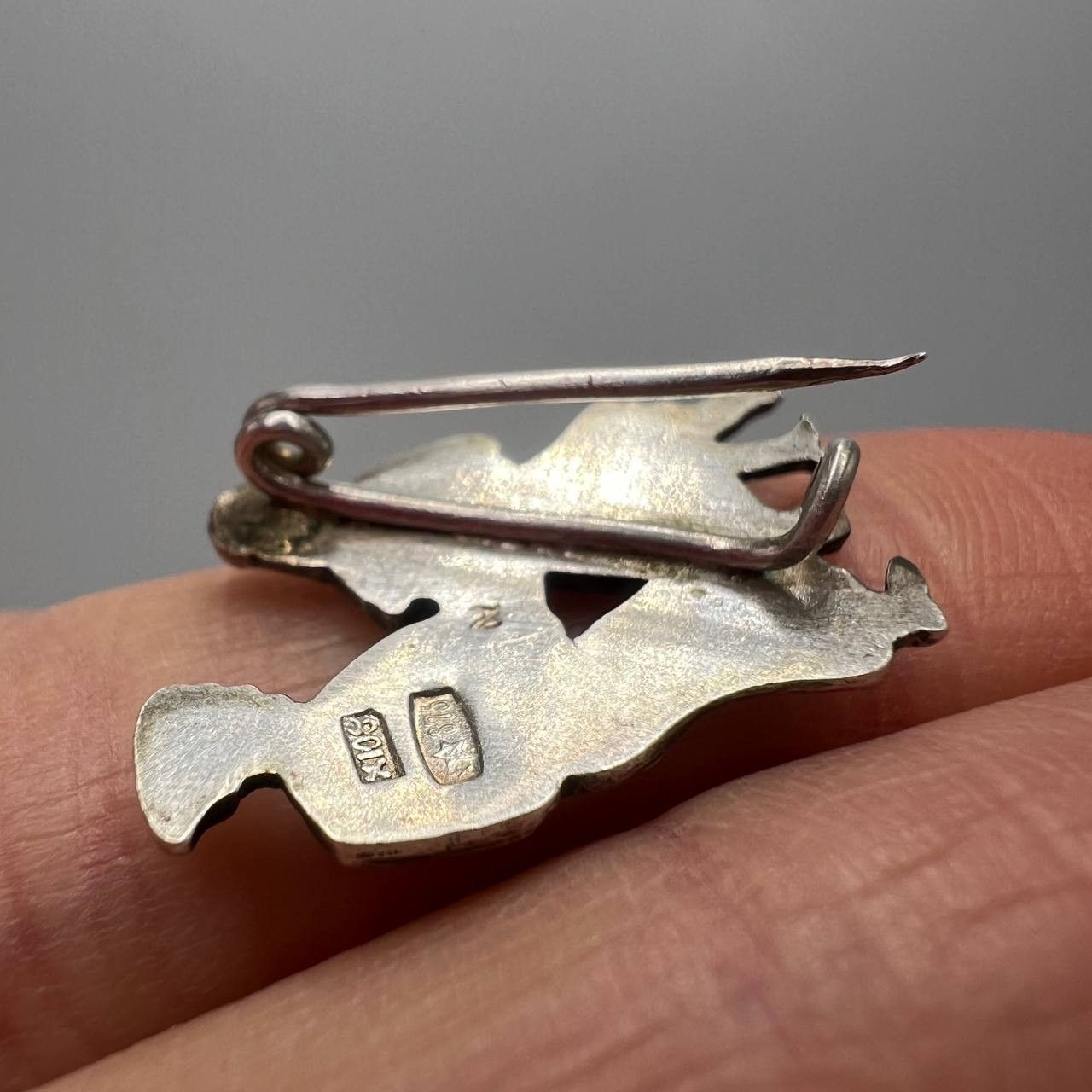 Vintage 1968 Vintage Ukrainian 875 Silver Brooch Hopak Dance Follk Size ONE SIZE - 3 Thumbnail