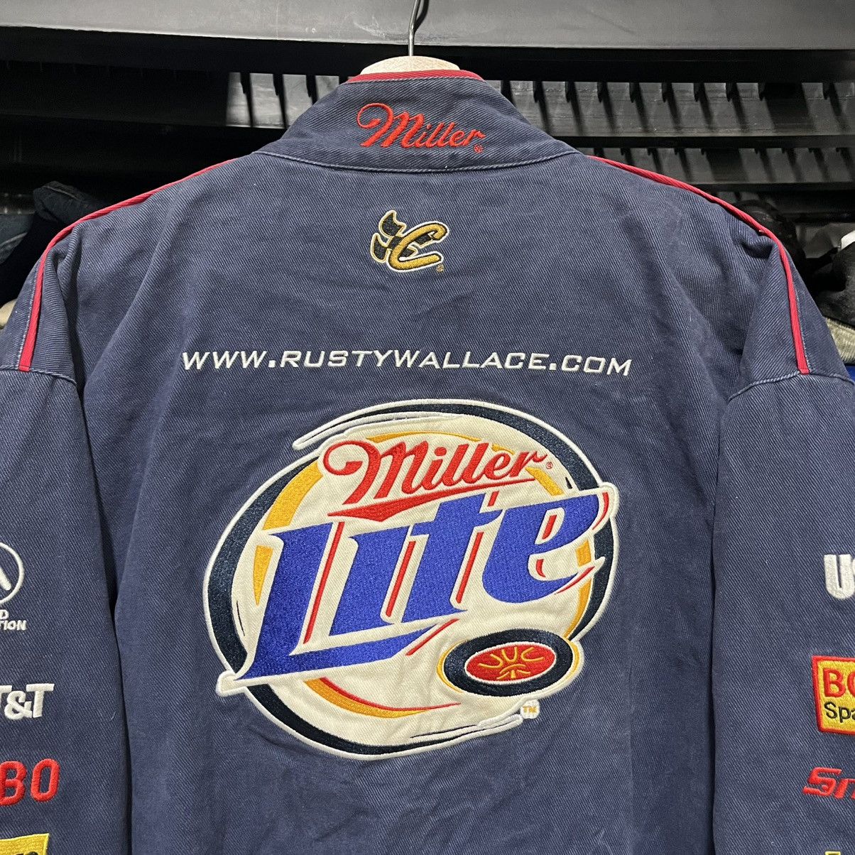 Chase Authentics VINTAGE MILLER LITE RUSTY WALLACE RACING JACKET 90s LARGE Size US L / EU 52-54 / 3 - 9 Thumbnail