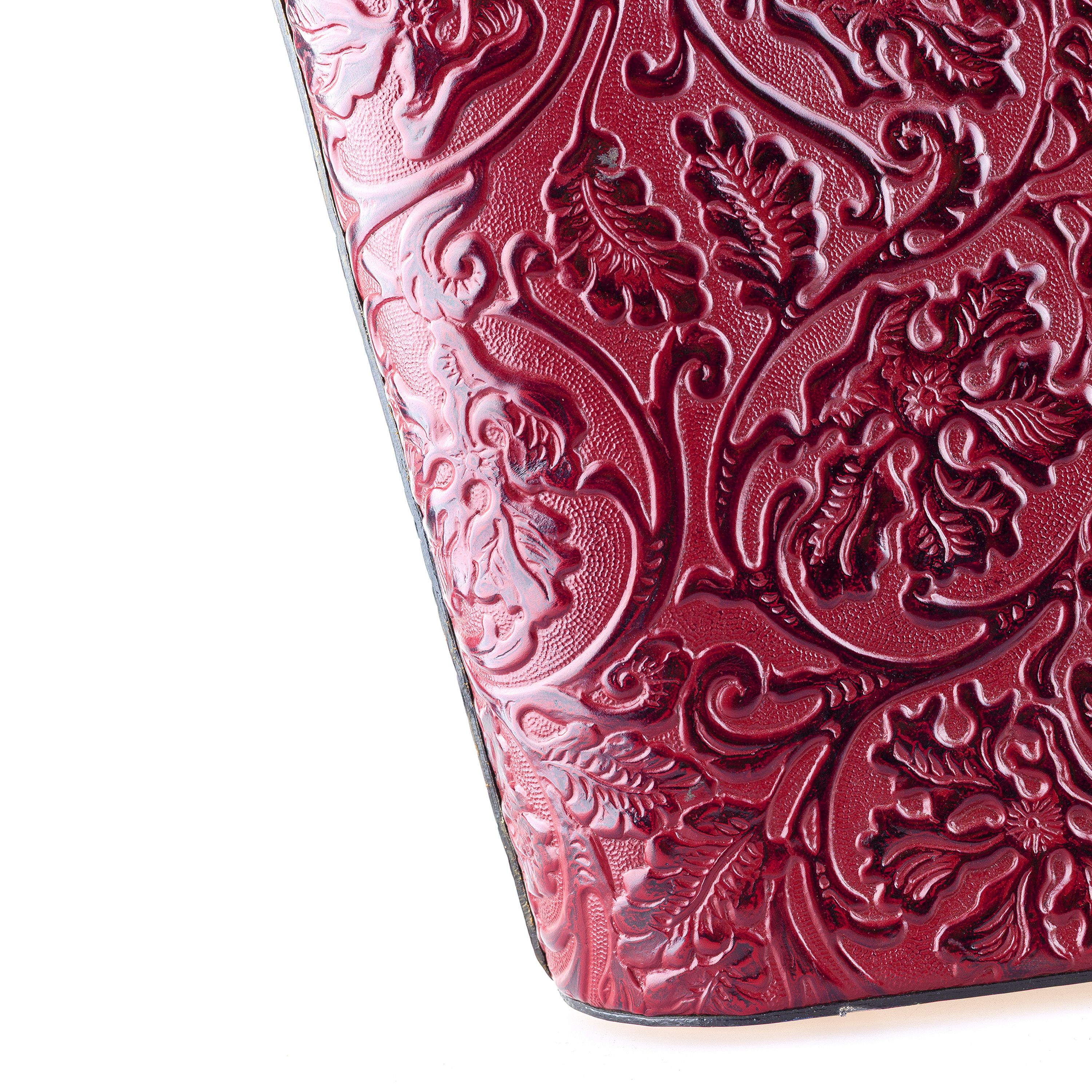 Kenzo Kenzo Burgundy Rigid Embossed Vintage Hand Bag Size ONE SIZE - 3 Thumbnail