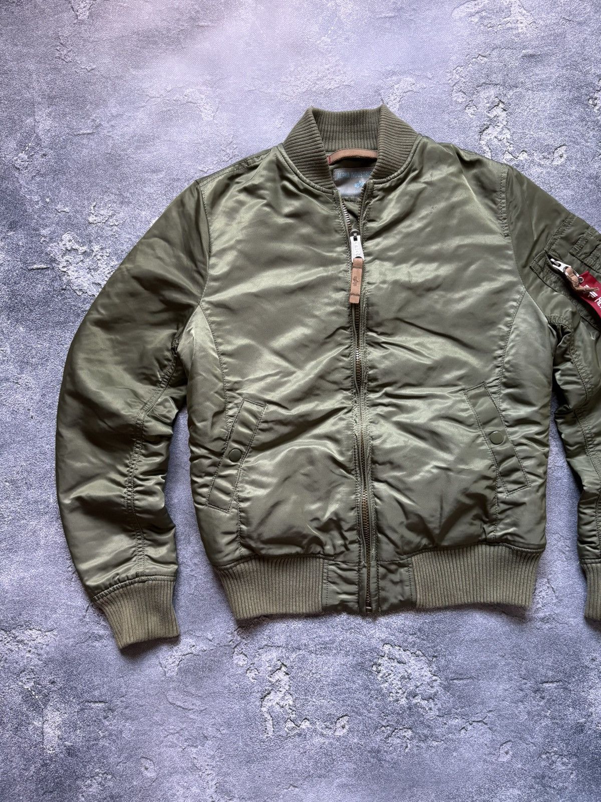 Alpha Industries Vintage Alpha Industries MA-1 Flight Military Bomber Jacket Size S / US 4 / IT 40 - 3 Thumbnail