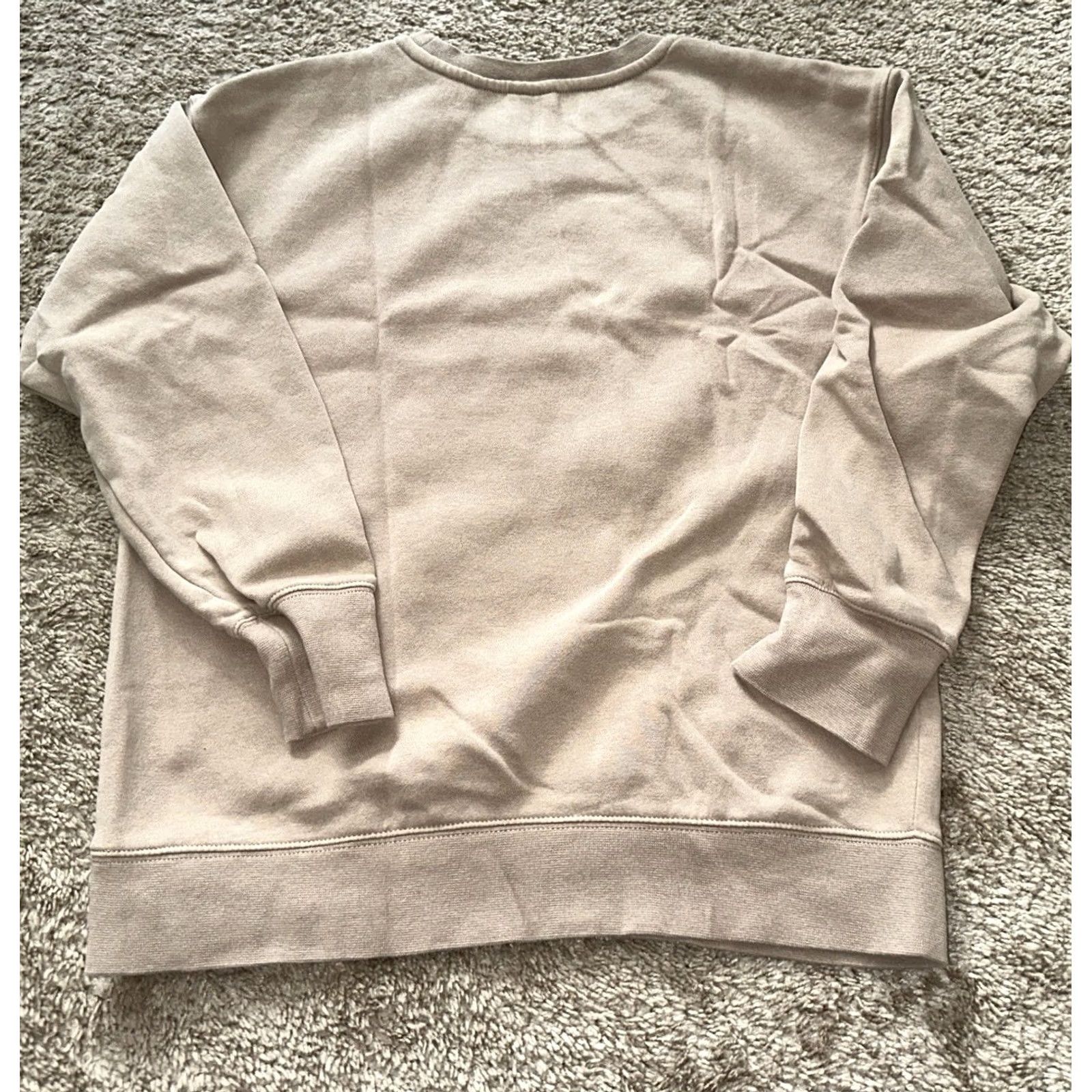 Nike Nike Sweatshirt Womens Large Crewneck Cropped Oversized Swoosh Pullover Brown Size L / US 10 / IT 46 - 4 Thumbnail