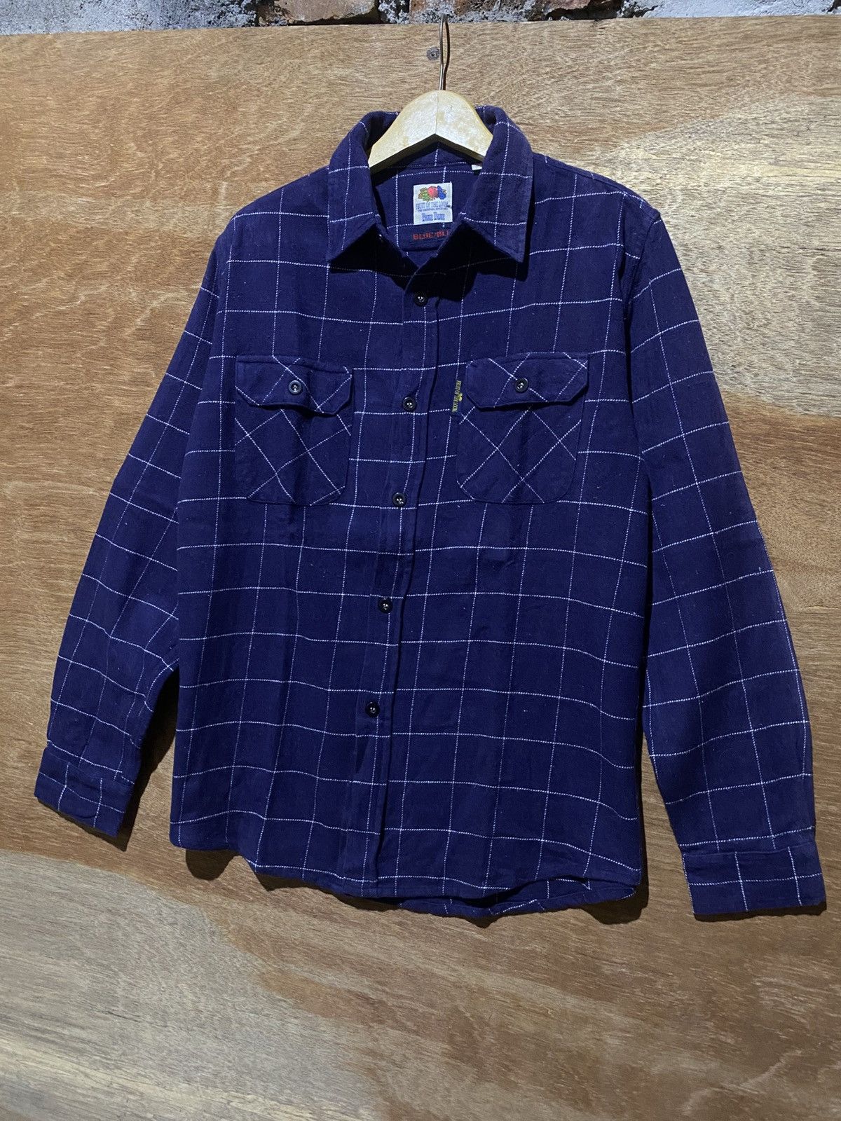 Blue Blue Japan × Fruit Of The Loom Blue blue japan X fruit of the loom plaid flannelshirt Size US L / EU 52-54 / 3 - 2 Thumbnail