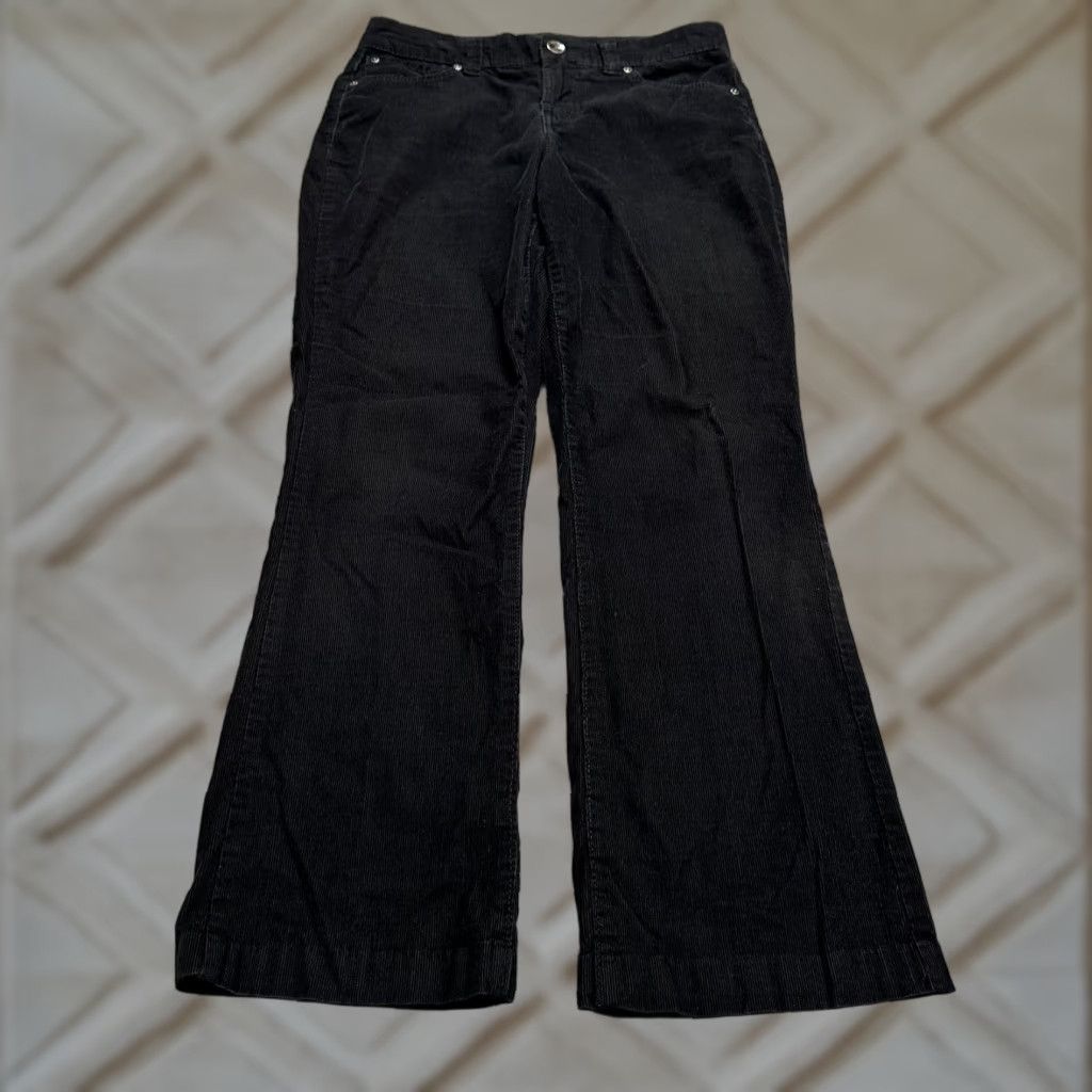 Nine West Nine West Womens Jeans Corduroy Black Bootcut High Rise Casual Classic 4 30x28 Size 30" / US 8 / IT 44 - 1 Thumbnail