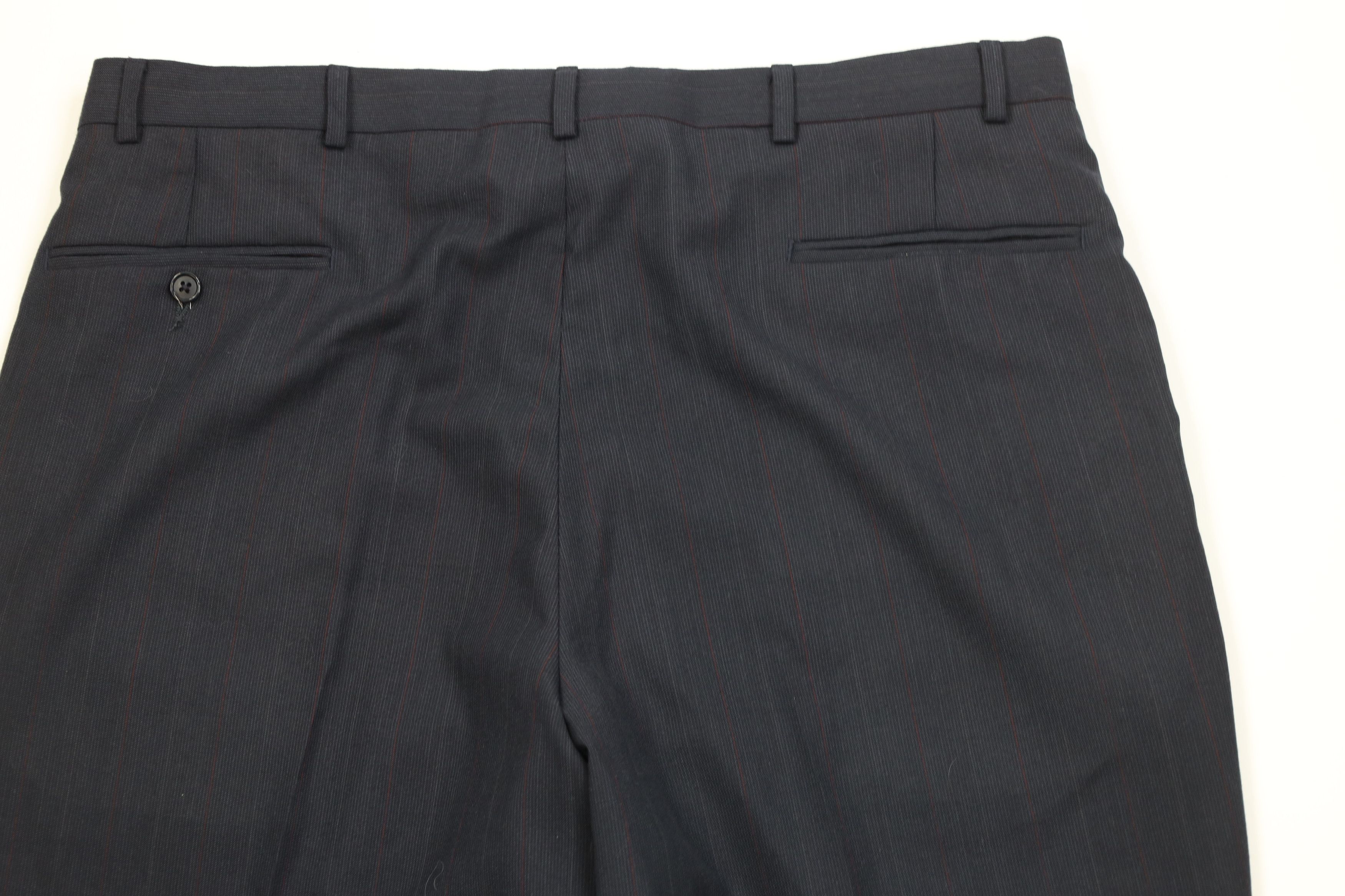Vintage Vintage 90s Worsted Wool Blend Striped Wide Leg Chino Pants Size US 38 / EU 54 - 11 Thumbnail