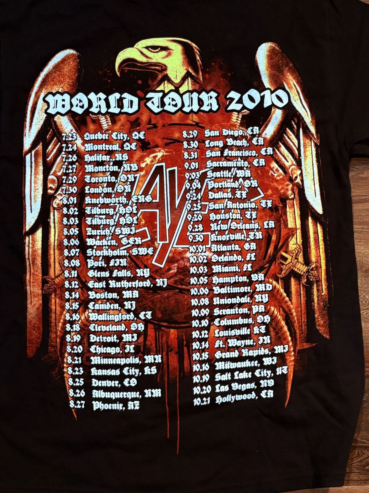 Vintage Slayer band tshirt 2010 workd tour Size US M / EU 48-50 / 2 - 8 Thumbnail