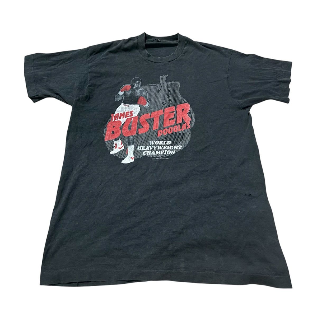 Vintage VERY RARE Vintage 90s Buster Douglas 1990 T Shirt MIKE TYSON Size US L / EU 52-54 / 3 - 1 Thumbnail