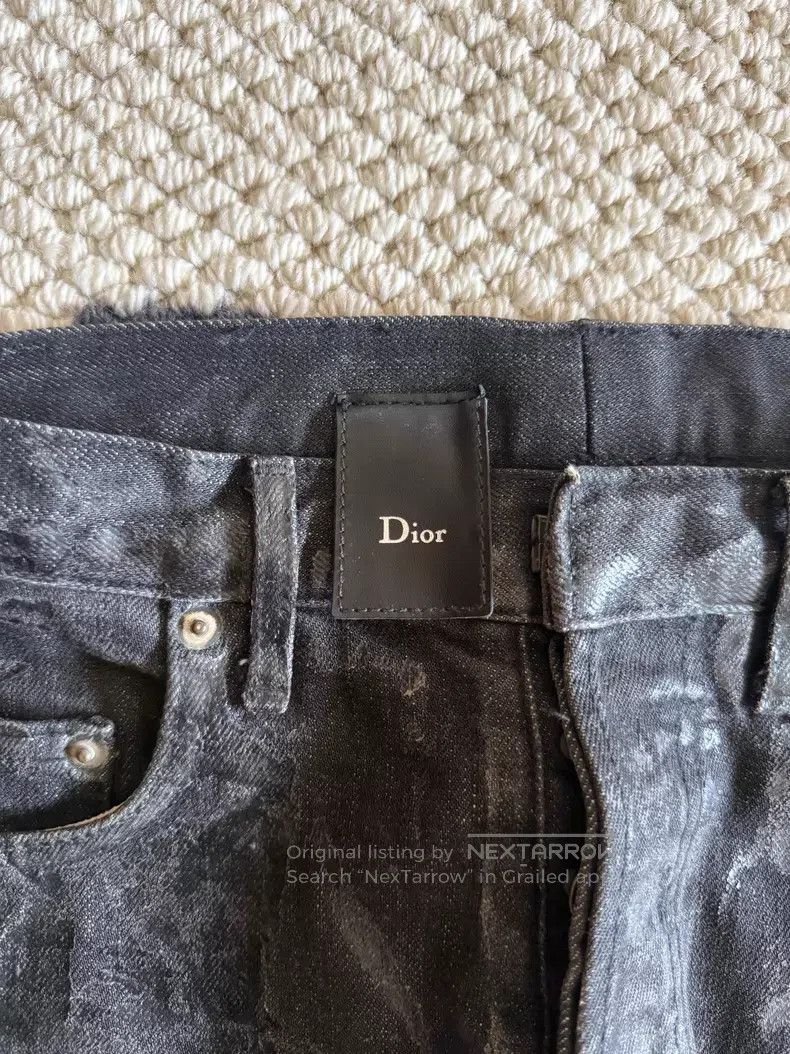 Dior Dior Black leather with ghost claw denim jeans i Size US 28 / EU 44 - 5 Thumbnail