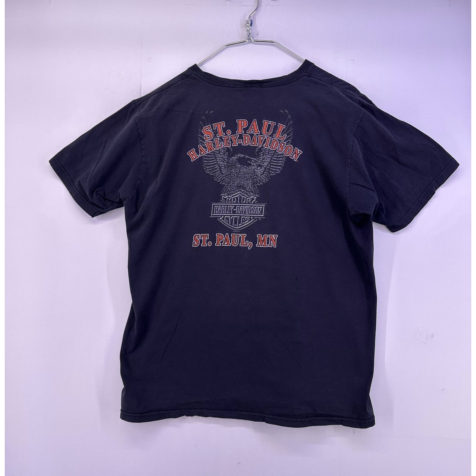 Harley Davidson 2013 Harley Davidson St.Paul MN Black Tshirt Size Medium Size US M / EU 48-50 / 2 - 6 Thumbnail