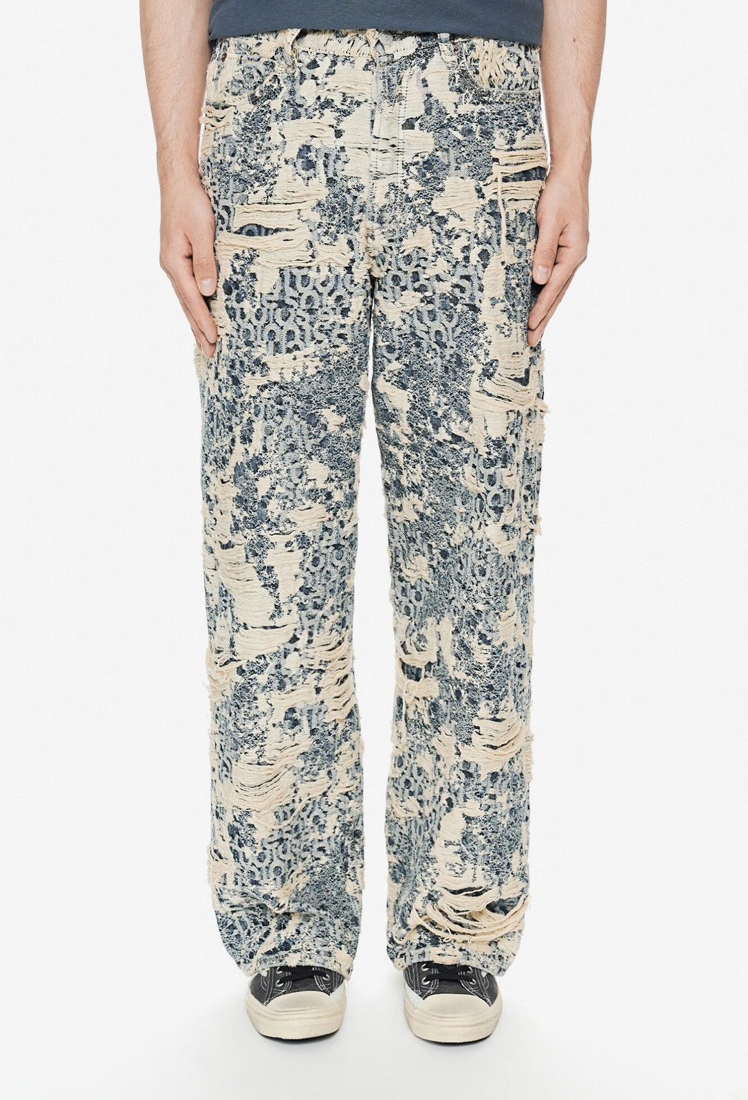 Acne Studios Acne Studios Distressed Monogram Denim Pants Size US 28 / EU 44 - 1 Thumbnail
