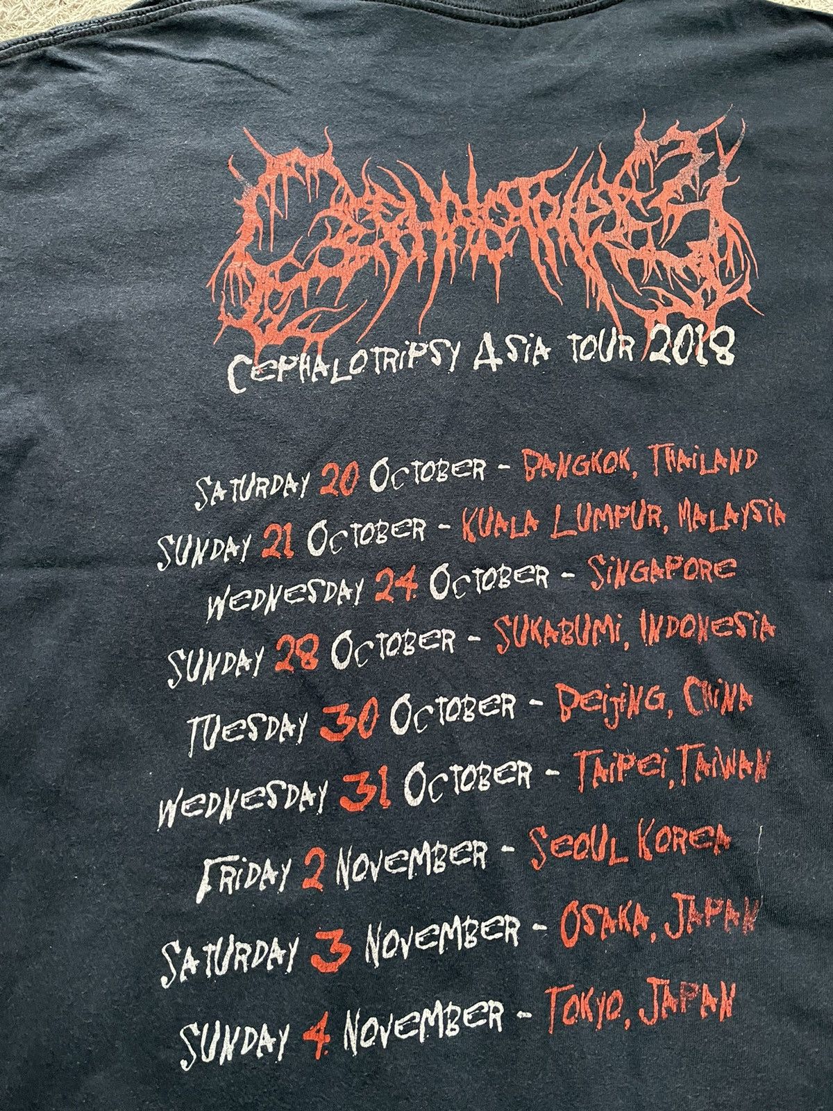 Band Tees VINTAGE Y2K PUNK CEPHALOTRIPSY ASIA TOUR TEE VERY RARE Size US XL / EU 56 / 4 - 5 Thumbnail