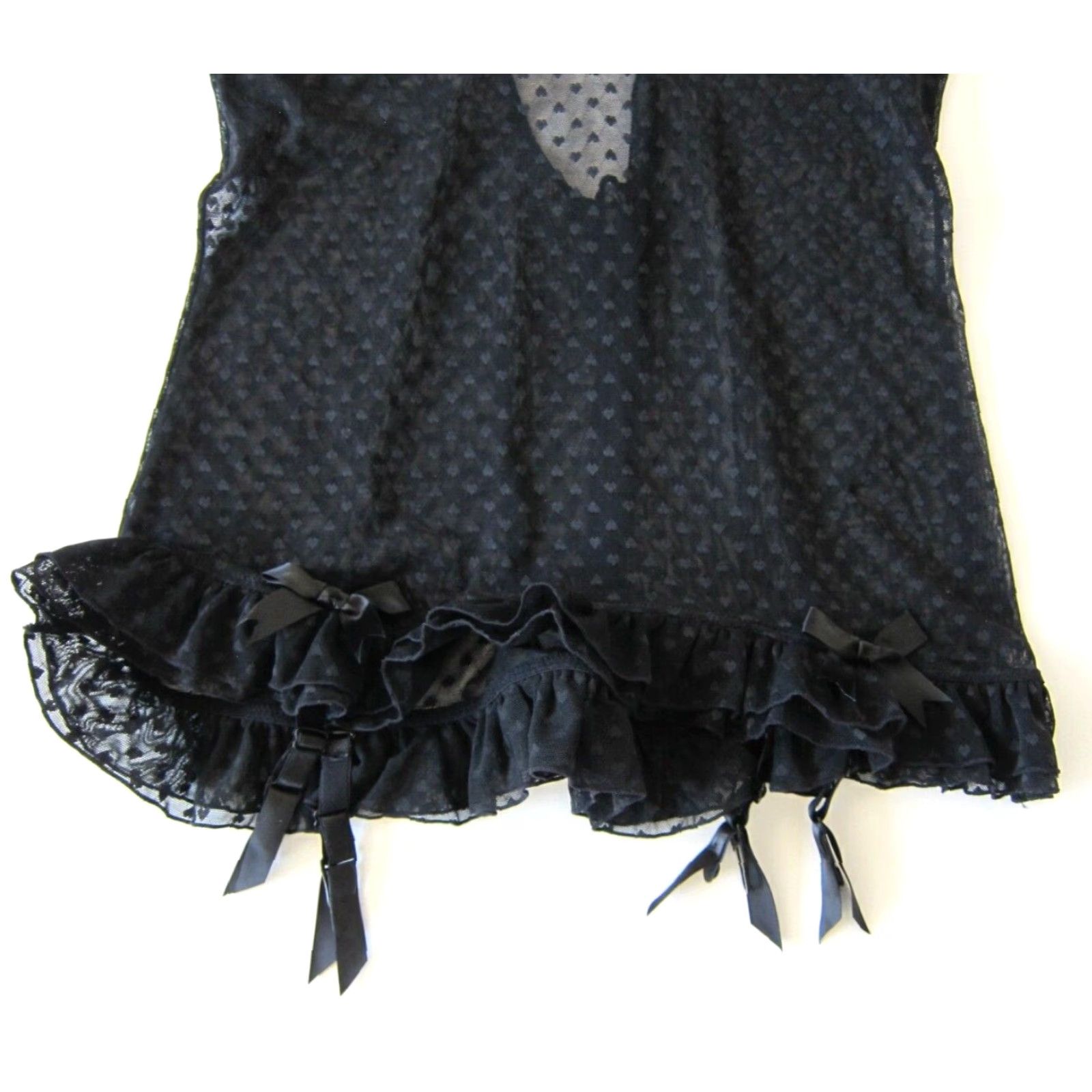 Victoria's Secret Victoria's Secret Sexy Little Things Black Lace Heart Underwire Camisole 36C Size ONE SIZE - 7 Thumbnail