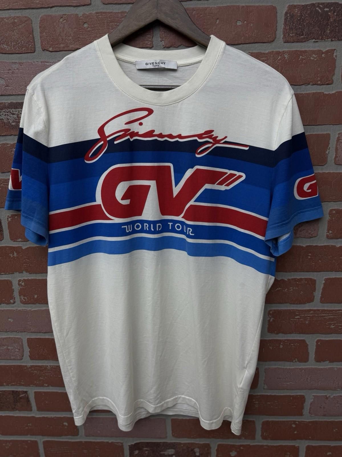 Givenchy GIVENCHY T-shirt White/Blue/Red Men’s Size Large Authentic Size US L / EU 52-54 / 3 - 3 Thumbnail