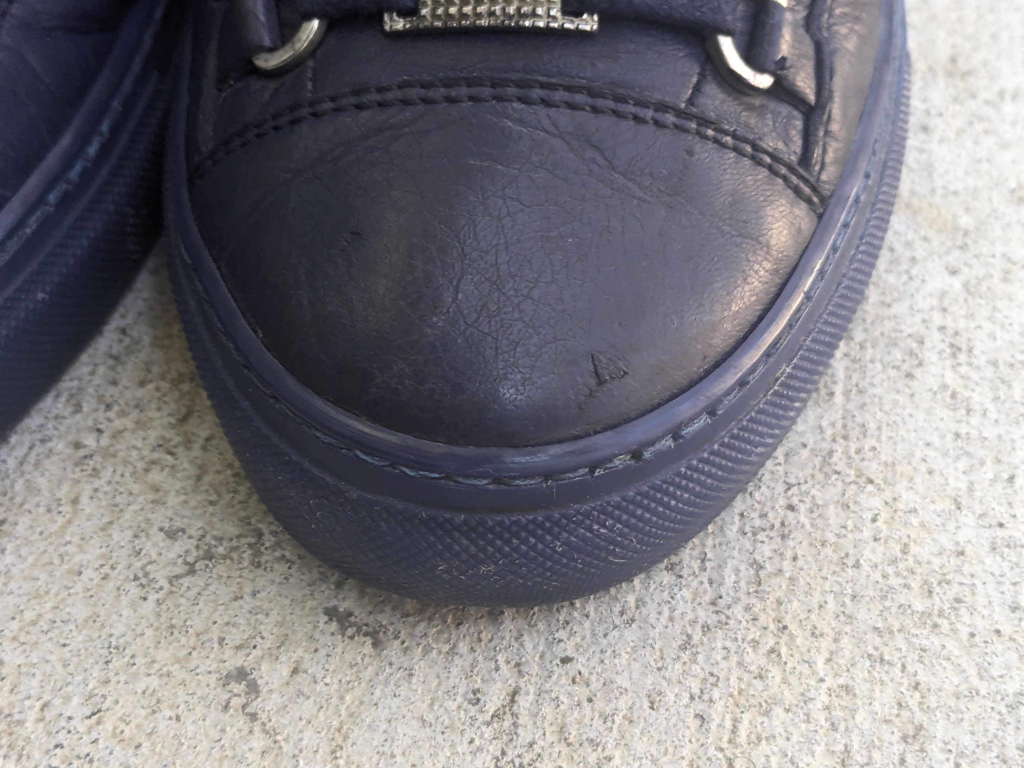 Balenciaga Balenciaga Arena Navy Blue Leather 9 High Tops Lace Up Size US 9 / EU 42 - 3 Thumbnail