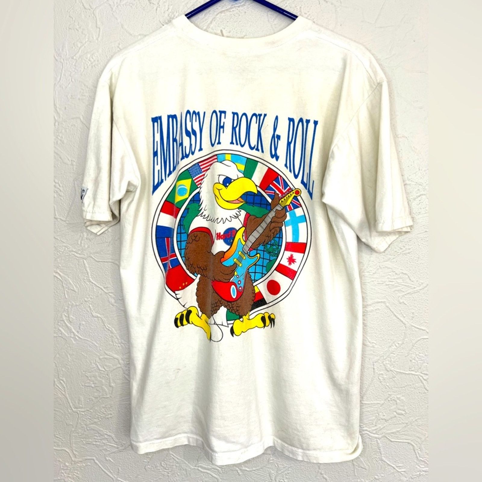 Hard Rock Cafe Vintage Hard Rock Cafe T-shirt Embassy of Rock & Roll L 80’s Size US L / EU 52-54 / 3 - 3 Thumbnail