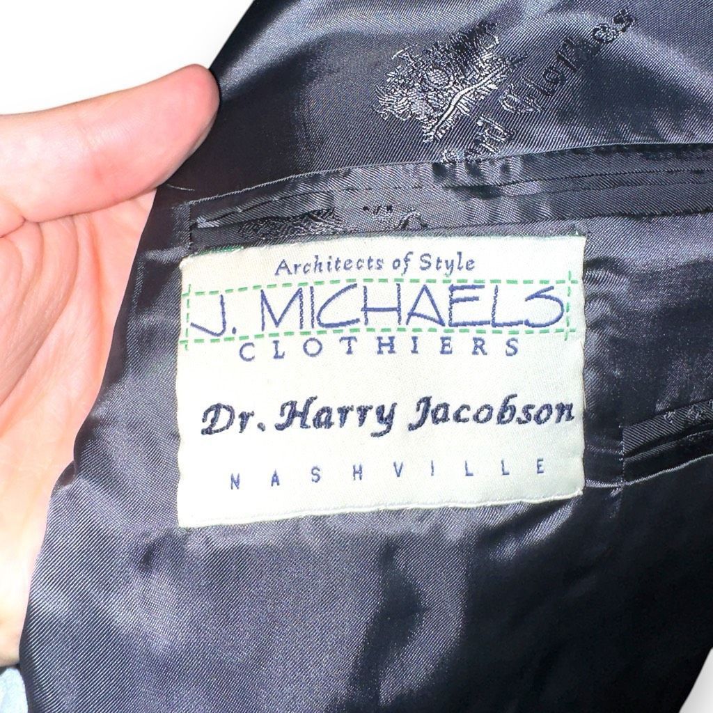 Oxxford Clothes Gray Oxxford Clothes Bespoke 3 Roll 2 Suit Jacket Size 46R Size 46R - 3 Thumbnail