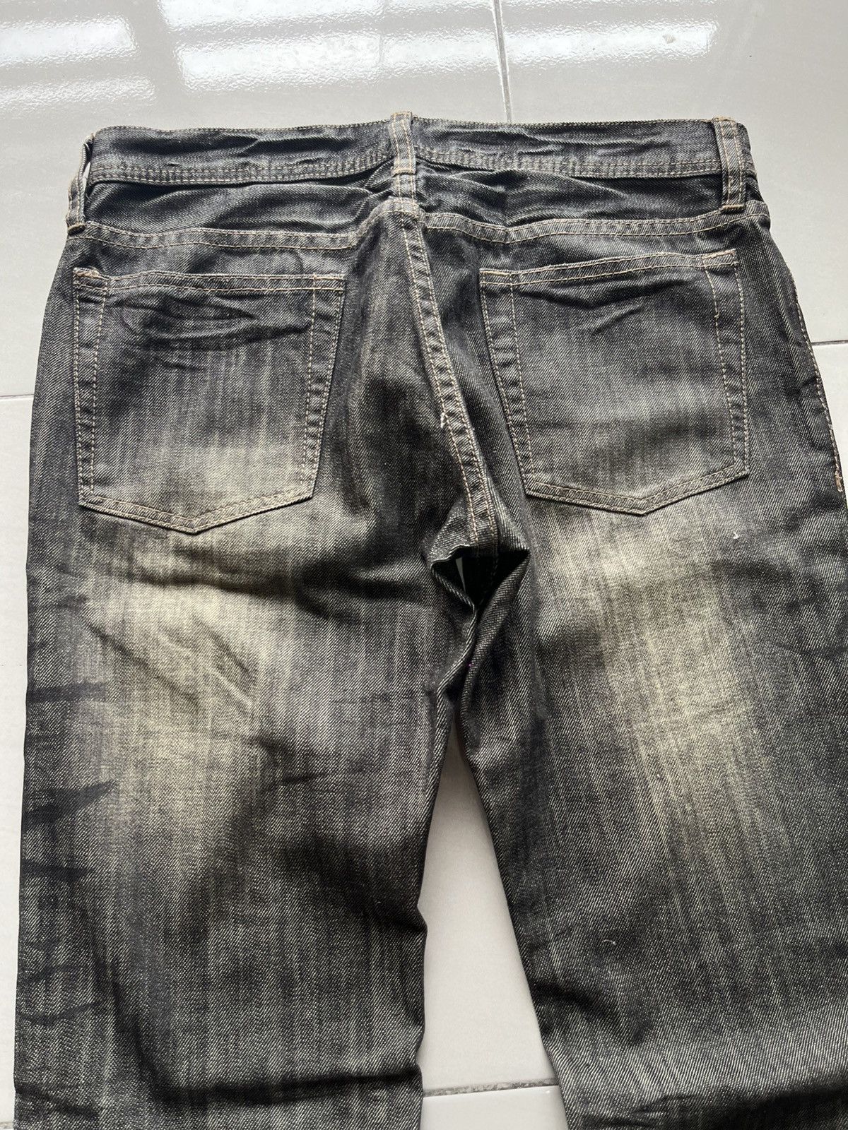 If Six Was Nine Vintage Edge Rupert Claws Punk Gothic Straight Cut Jeans Size US 32 / EU 48 - 9 Thumbnail