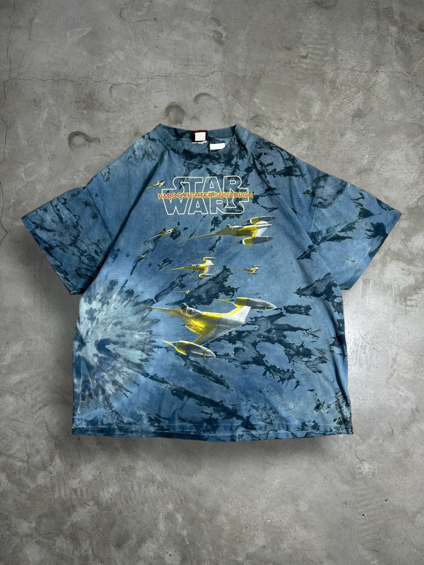 Star Wars Vintage Star Wars Episode 1 Naboo Fighter Tie Dye T 