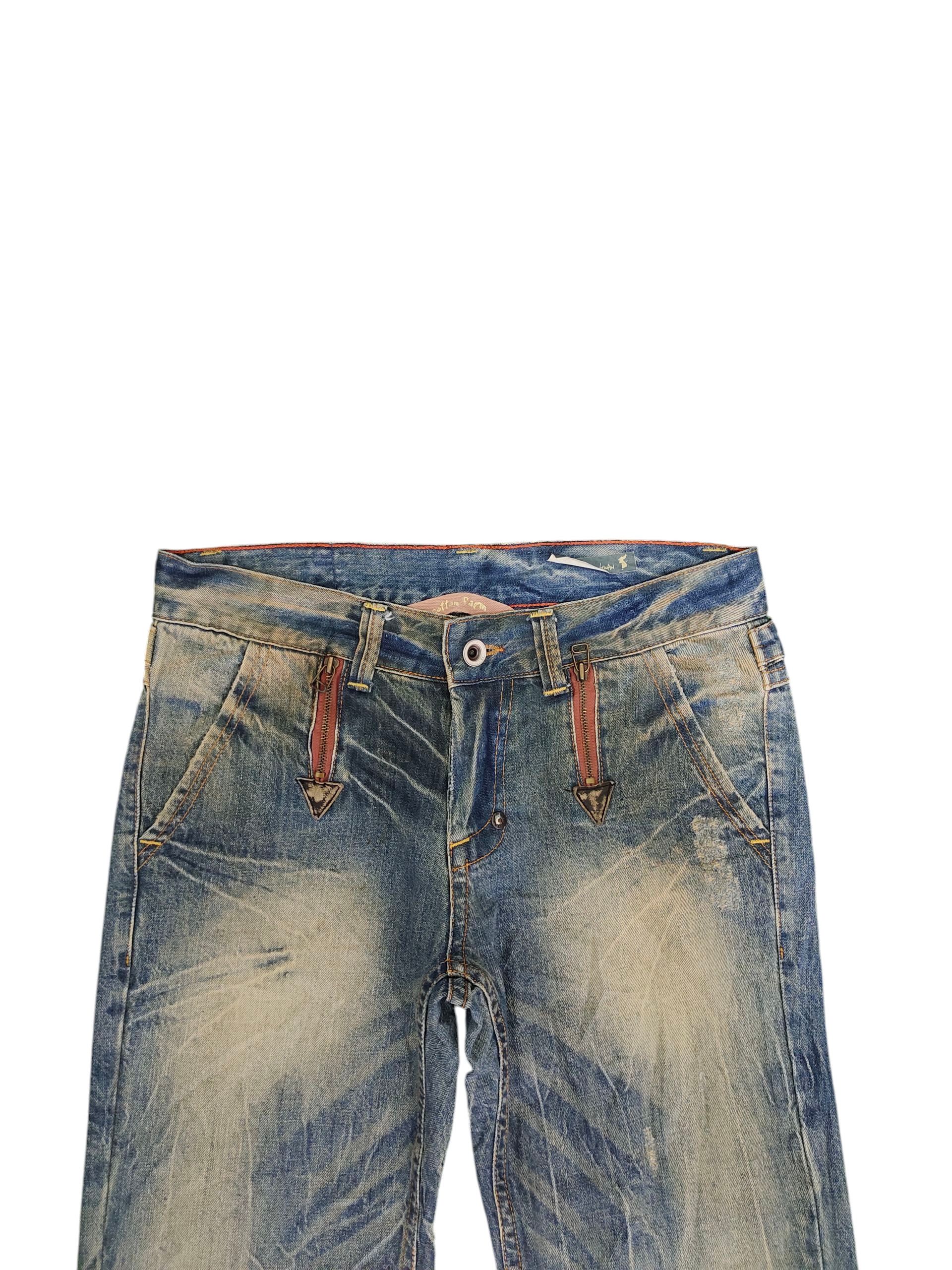 Tornado Mart Japanese Brand Cotton Farm Jeans - Clawmark Distress Rusty Size US 33 - 2 Thumbnail