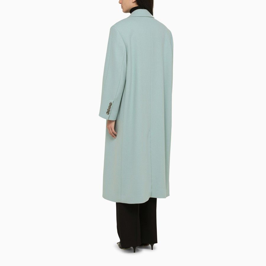 AMI o1d2blof0724 Wool Single-breasted Coat in Aquamarine Size XS / US 0-2 / IT 36-38 - 2 Thumbnail