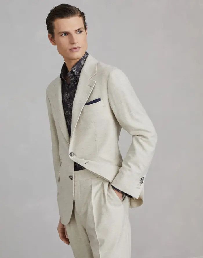 Brunello Cucinelli o1w1db10226 Suit Type Jacket in Medium Yellow Size US M / EU 48-50 / 2 - 1 Thumbnail