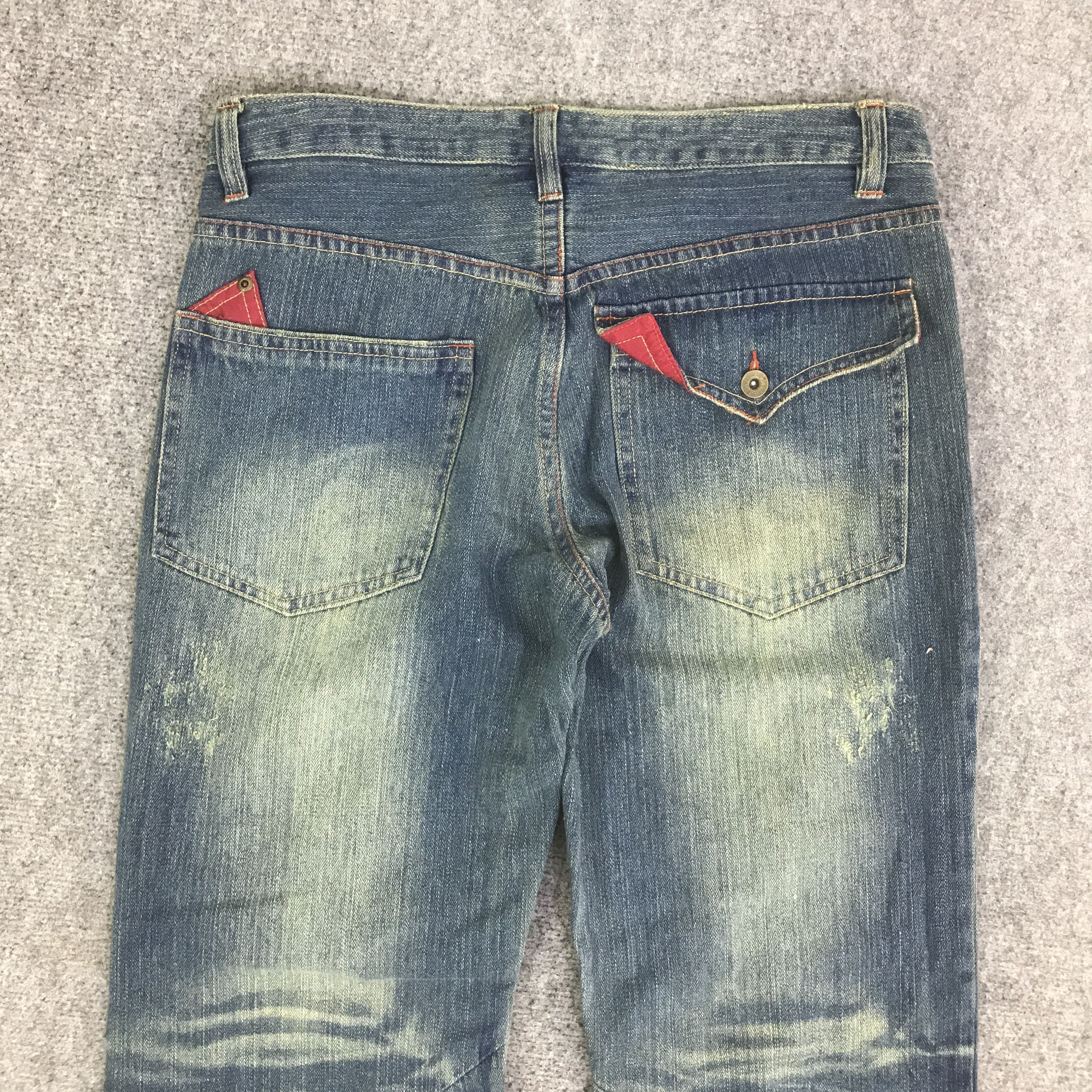 Japanese Brand GUMU BAGGY DENIM PANTS K133B10 Size US 33 - 5 Thumbnail