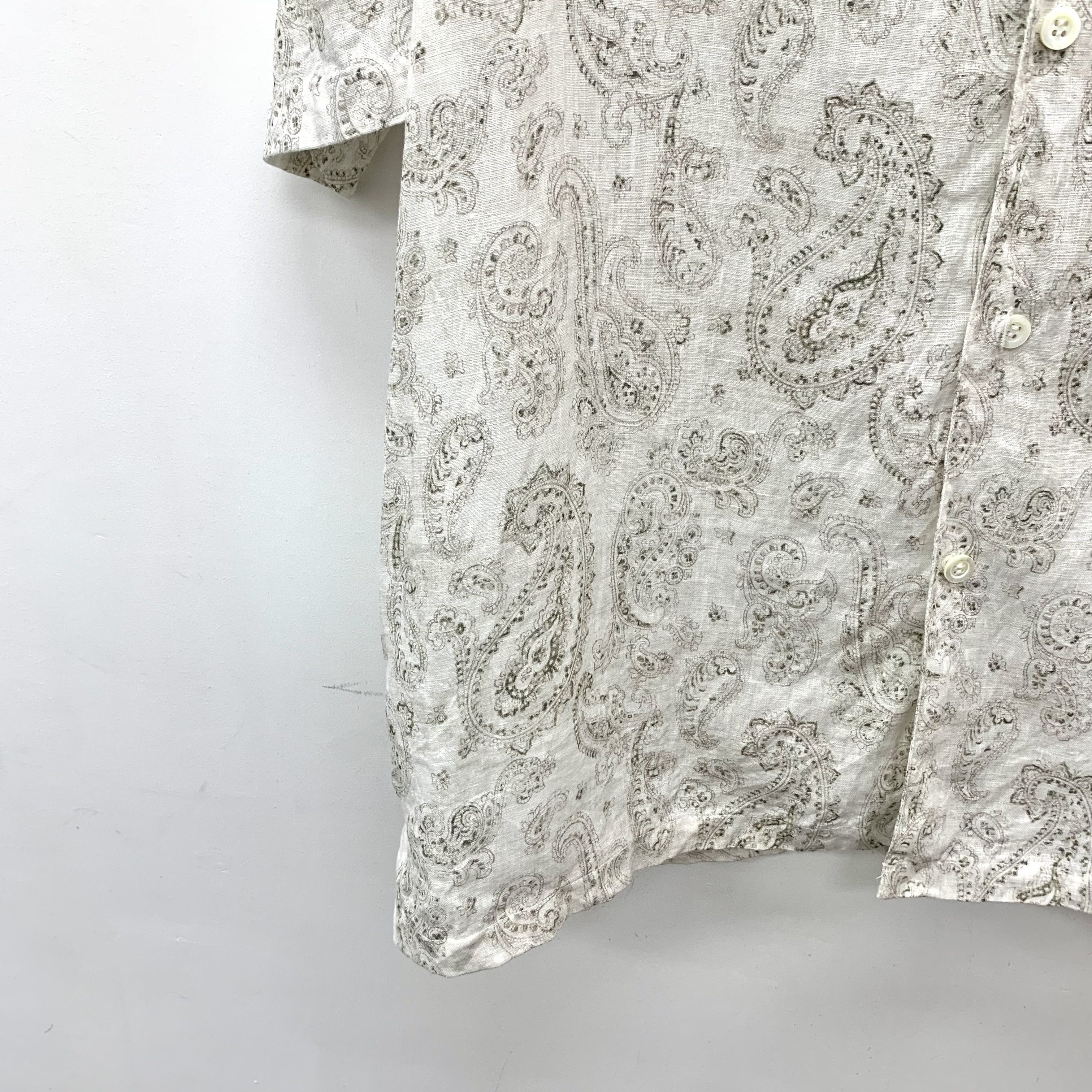 Brunello Cucinelli Brunello Cucinelli Floral Linen Shirt Colorblock (L) Size US L / EU 52-54 / 3 - 4 Thumbnail