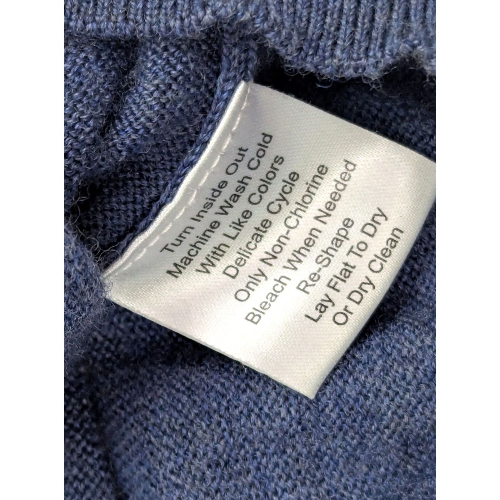 Joseph Abboud Joseph Abboud 100% Extra Fine Merino Wool V-Neck Sweater Men 2XLT Blue LS Size US XXL / EU 58 / 5 - 5 Thumbnail