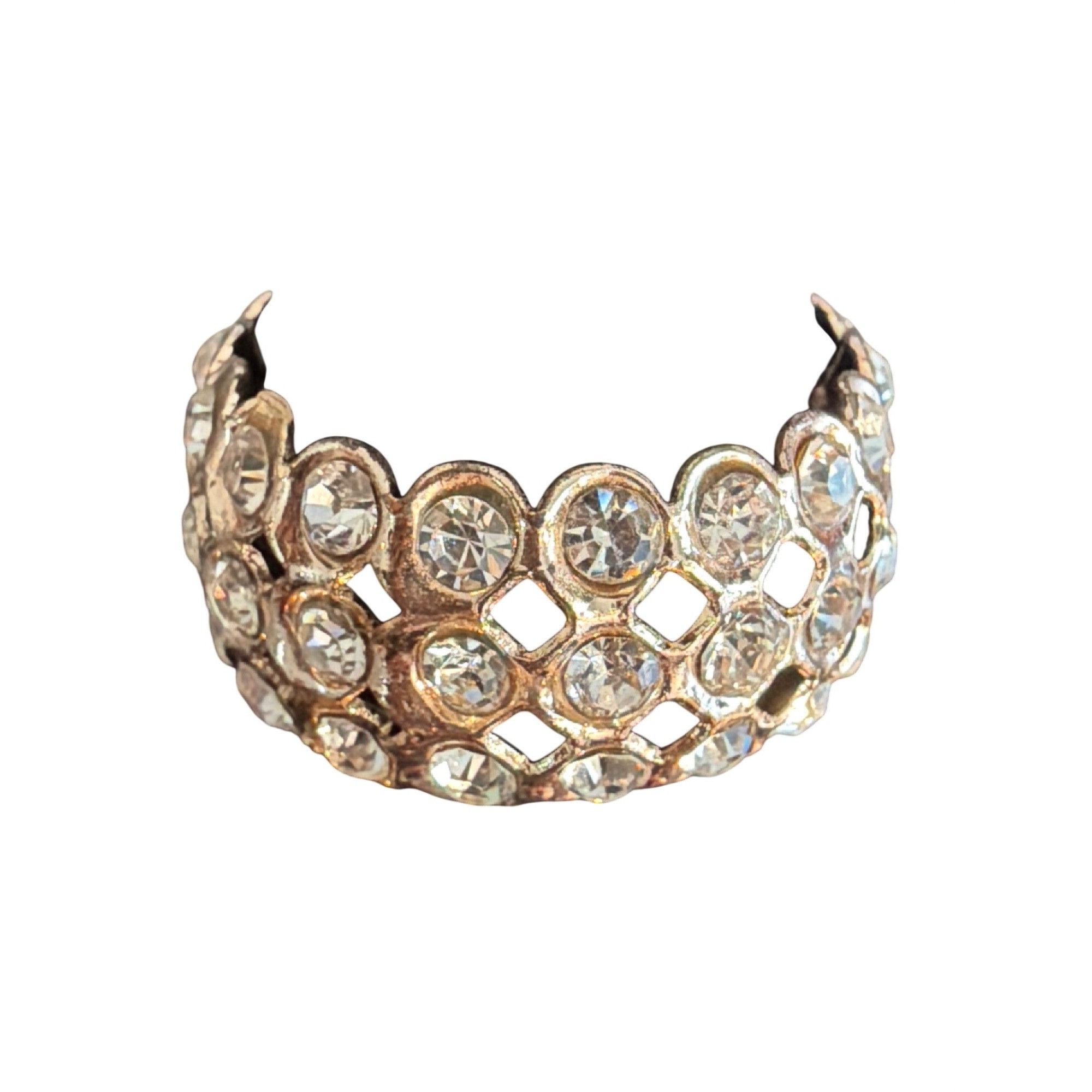 Other Crystal Eternity Ring Gold Tone Finish Modern Elegant Sparkl Size ONE SIZE - 2 Thumbnail