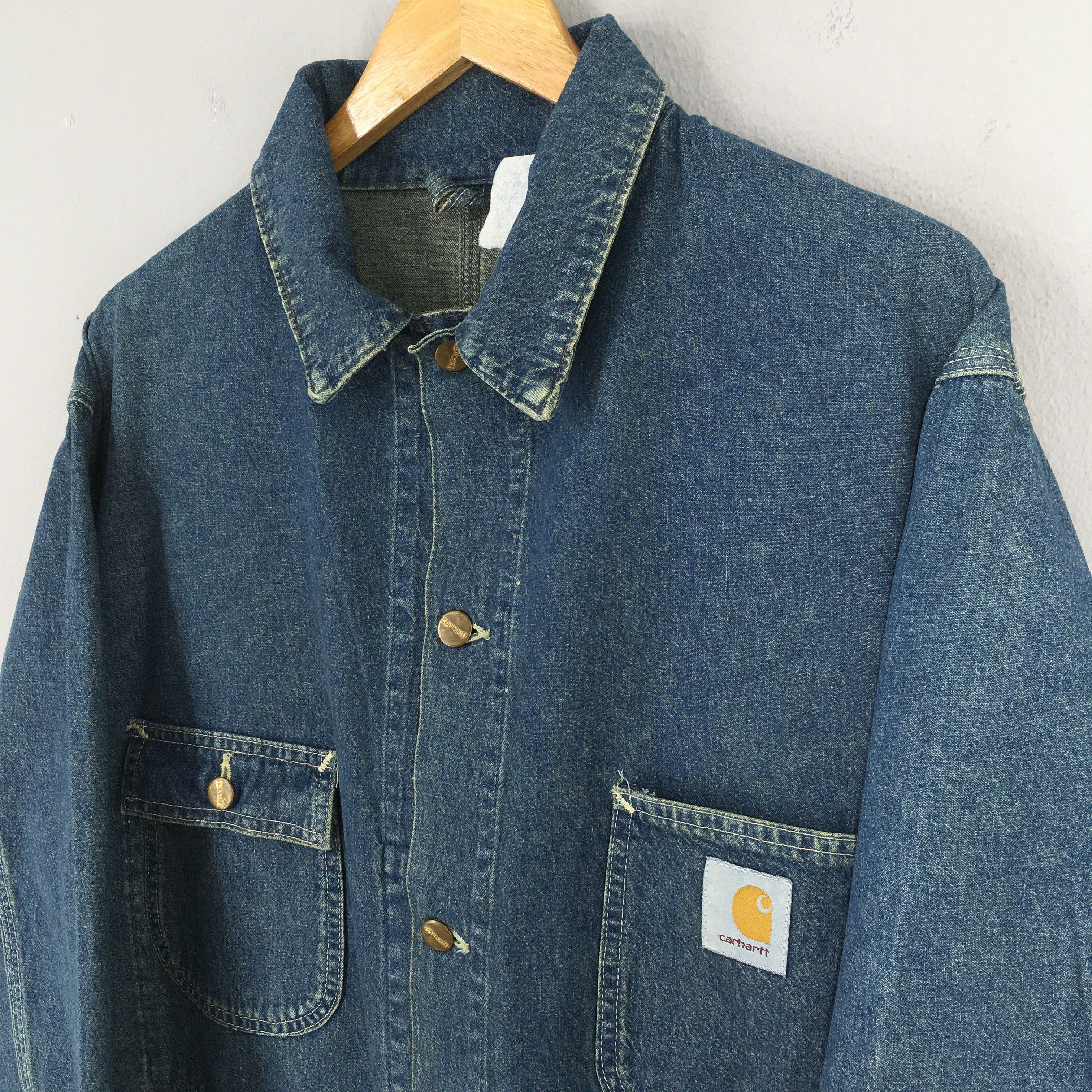 Carhartt 80s Carhartt Michigan Denim Chore Workers Jacket XLarge Size US XL / EU 56 / 4 - 3 Thumbnail